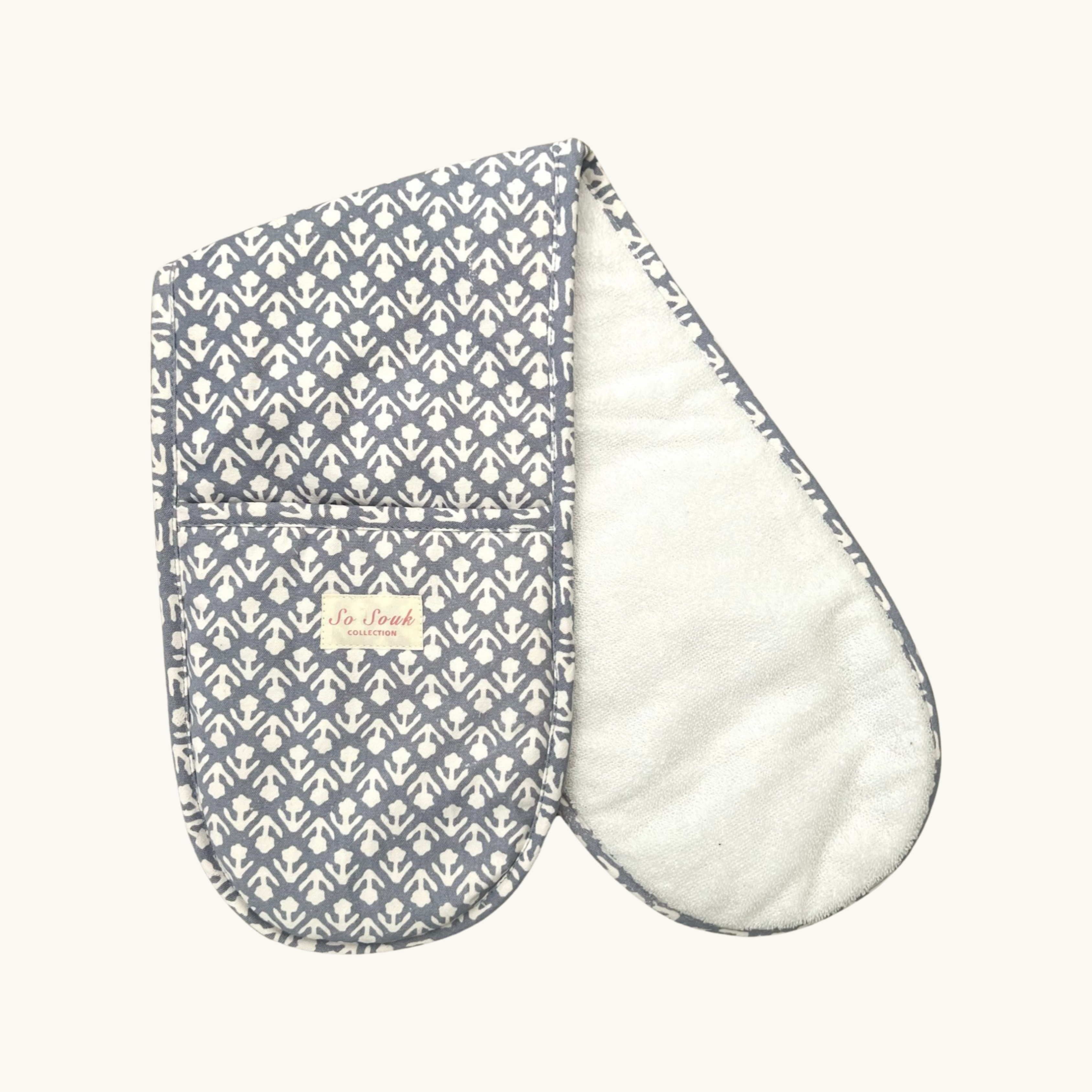 Dusty Blue Bhuti Oven Gloves