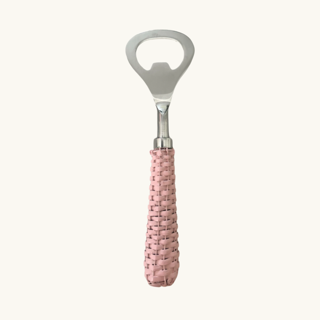 Pale Pink Rattan Bottle Opener