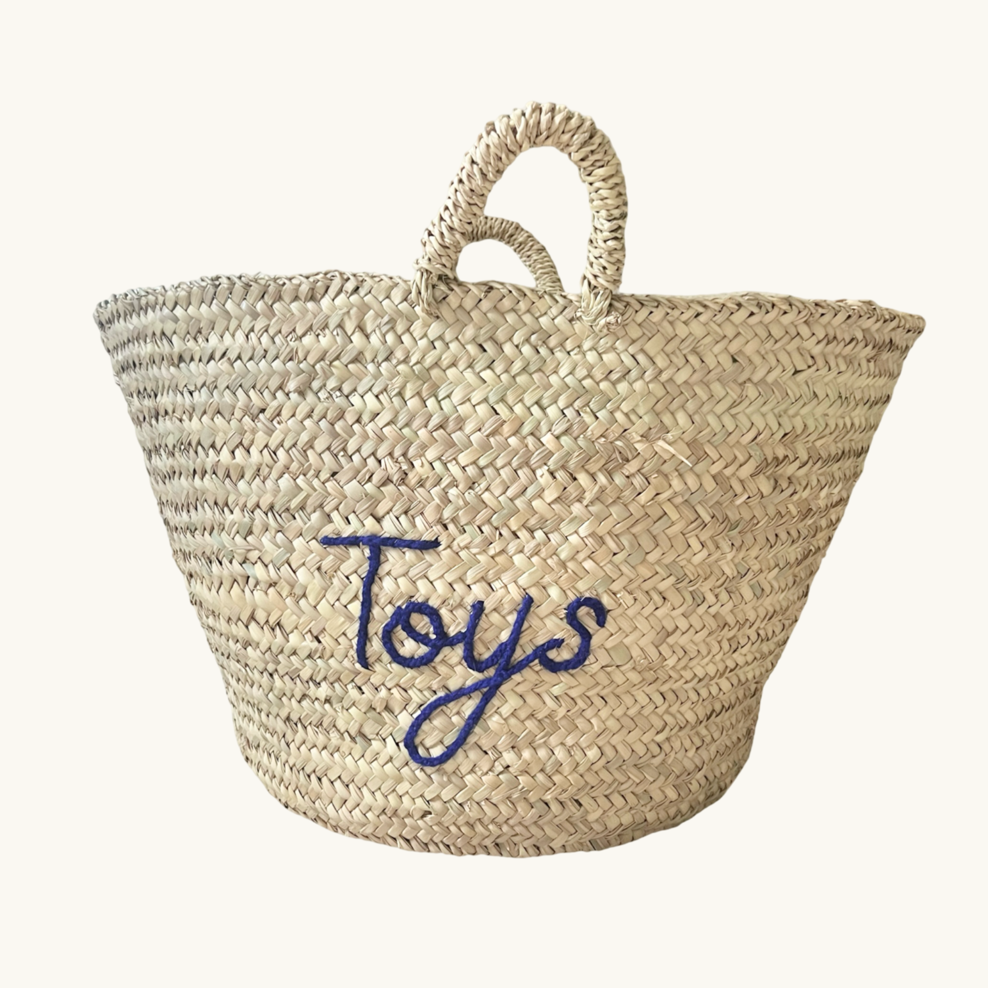 Rustic Round Toy Basket