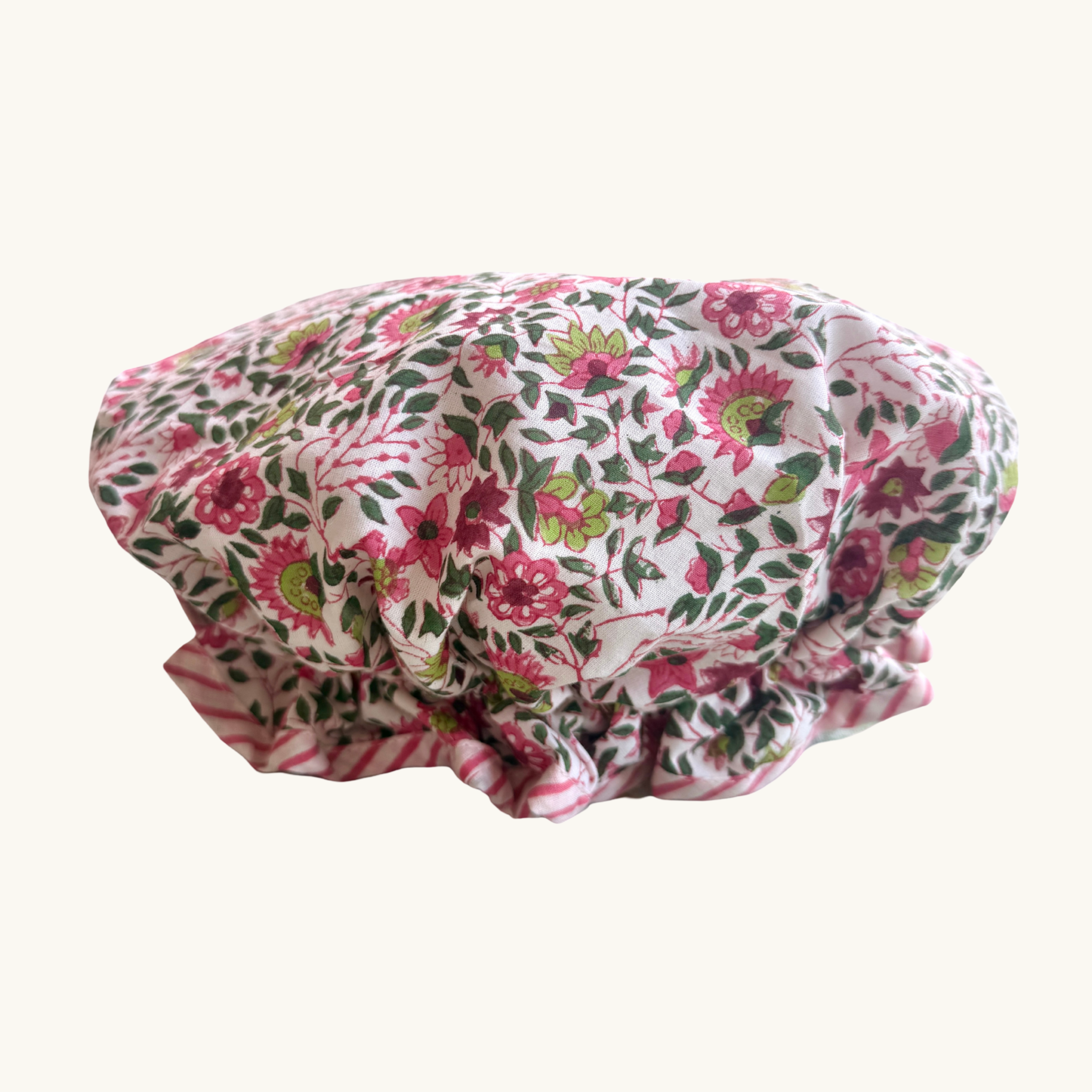 Pink Flora Shower Cap
