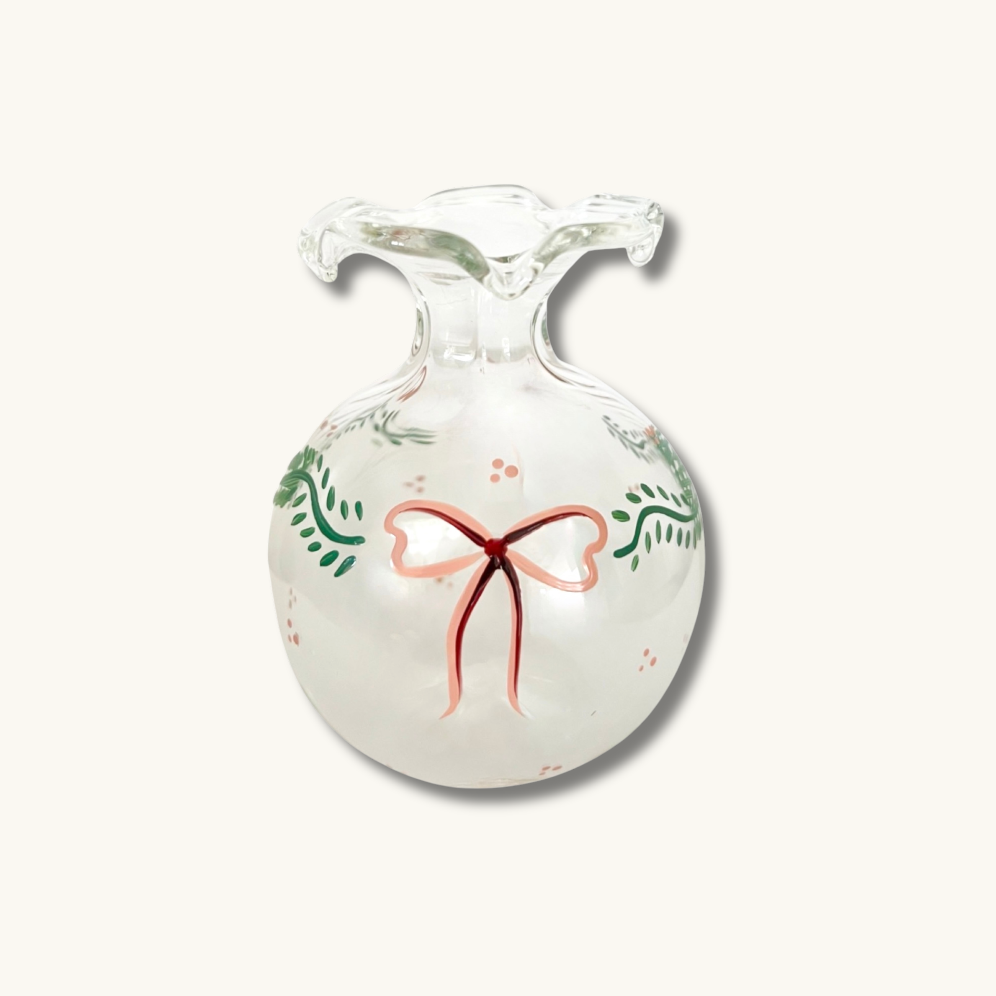 Pink Bow Ditsy Bud Vase