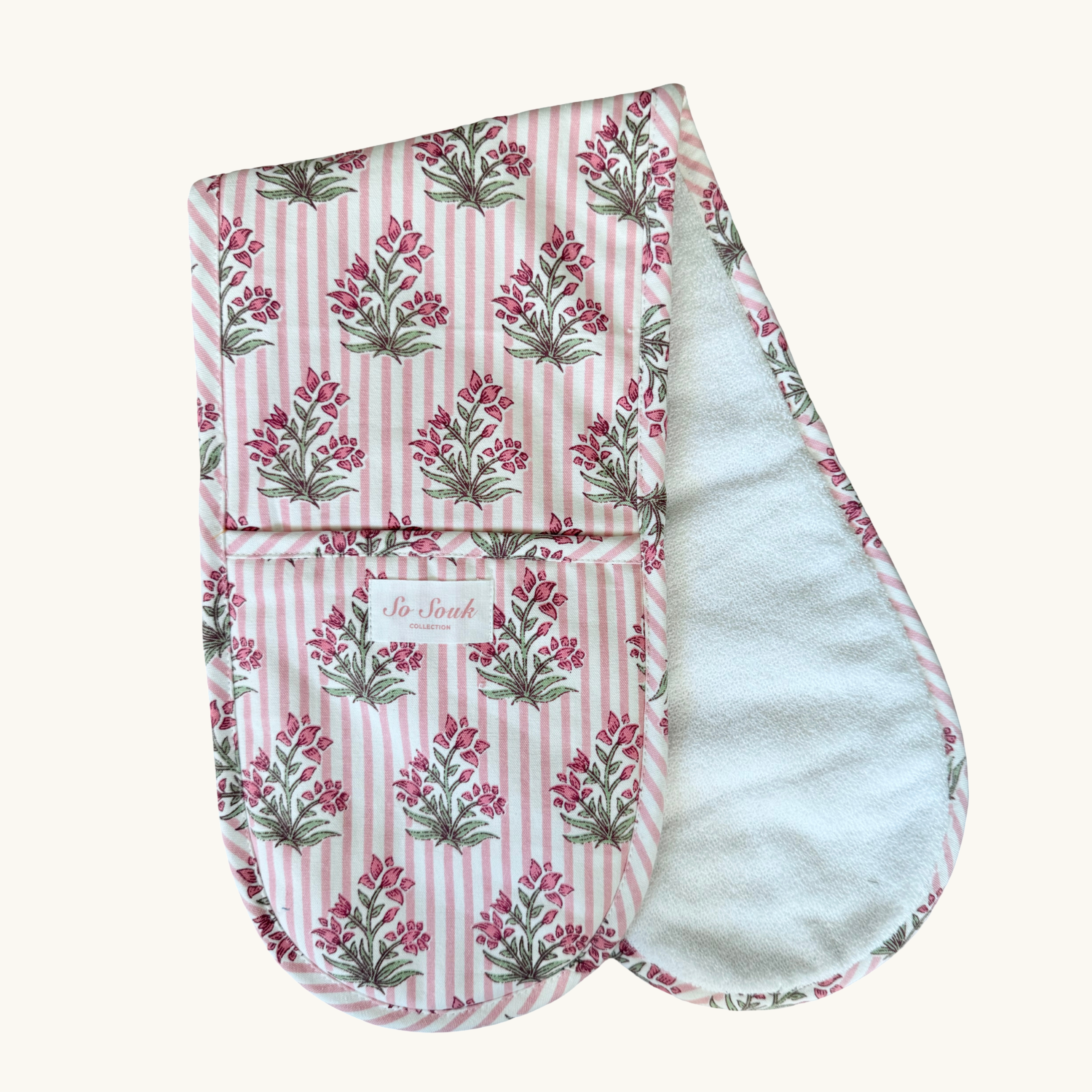 Pink Johari Oven Gloves