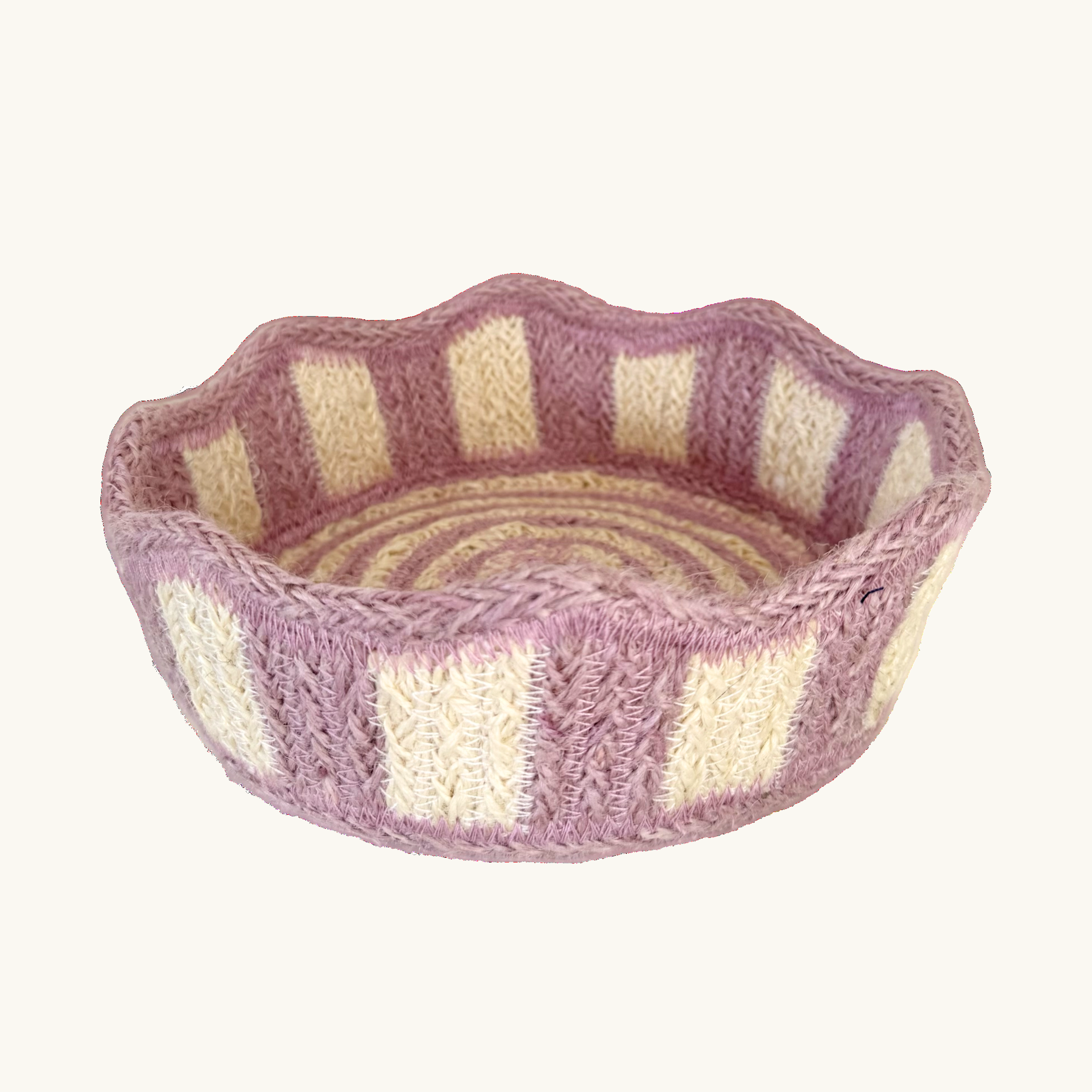 Pink Jute Mini Basket