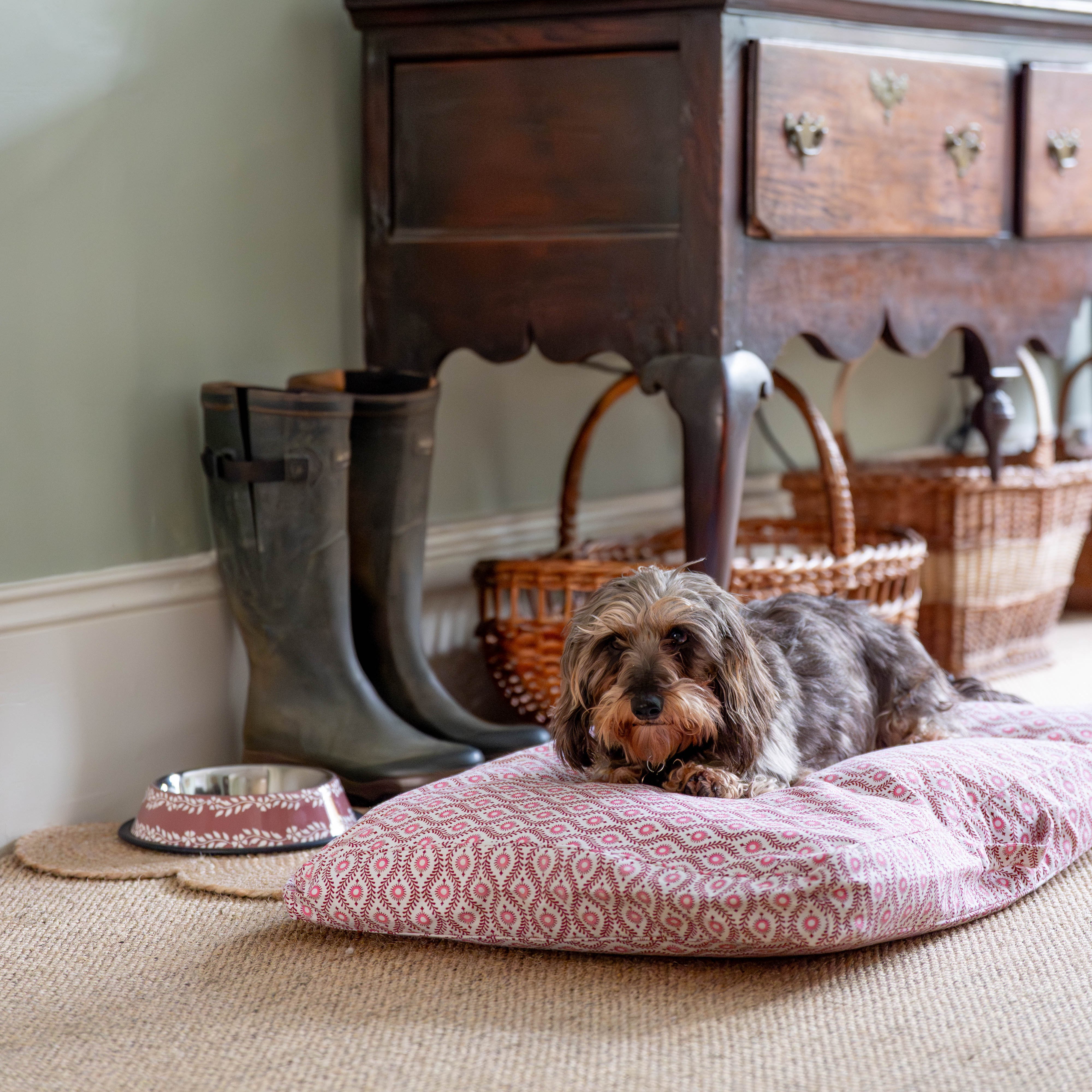 Pink Mila Dog Bed