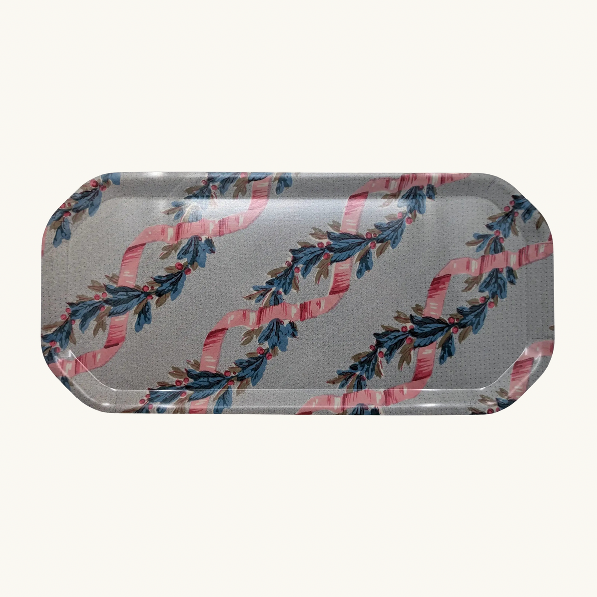 Ribbon Birchwood Tray (Large Octagonal)