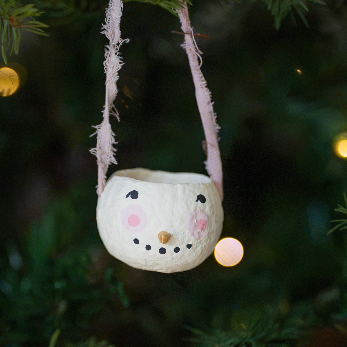 Snowman Mini Bowl Hanging Decoration