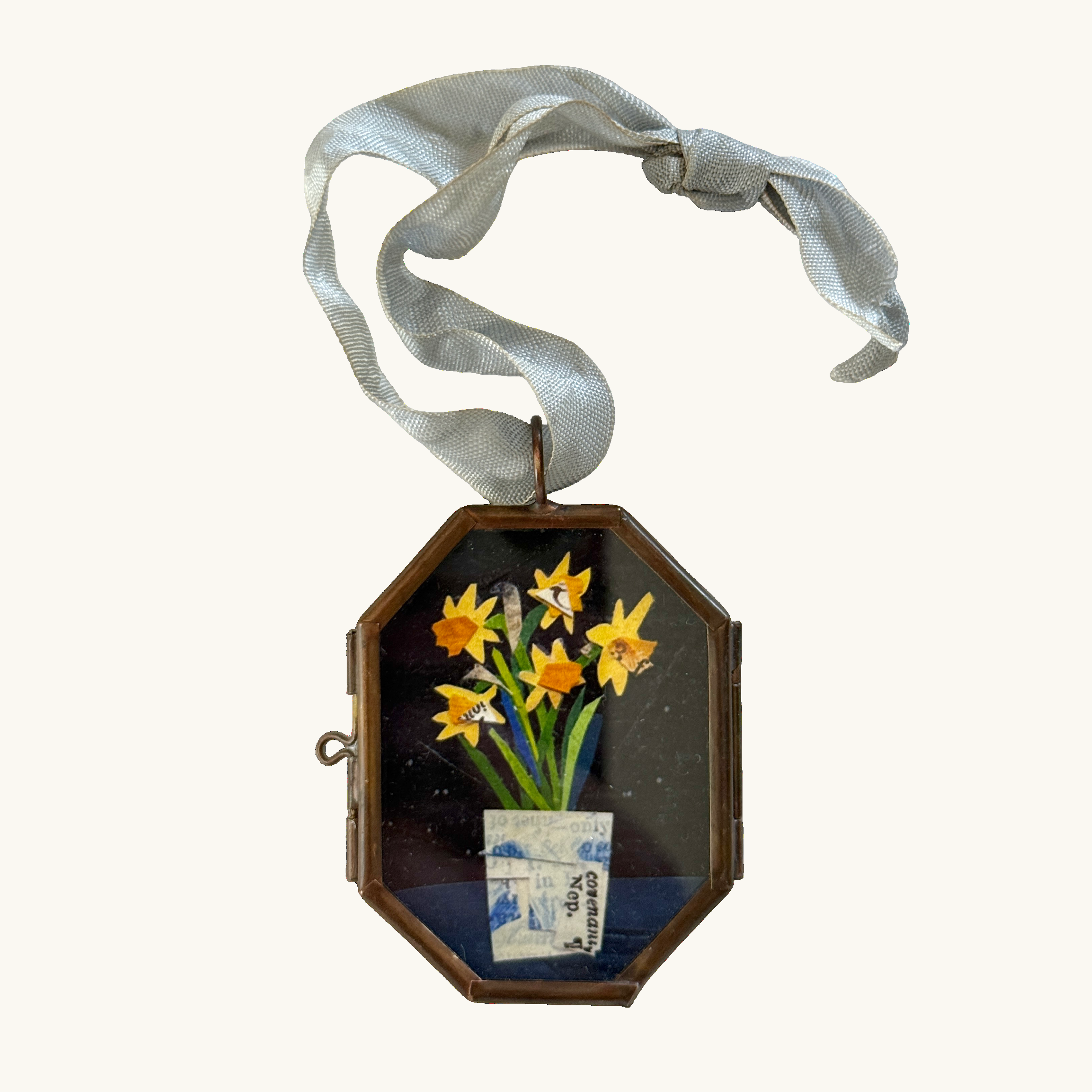Spring Daffodils Art Locket Ornament
