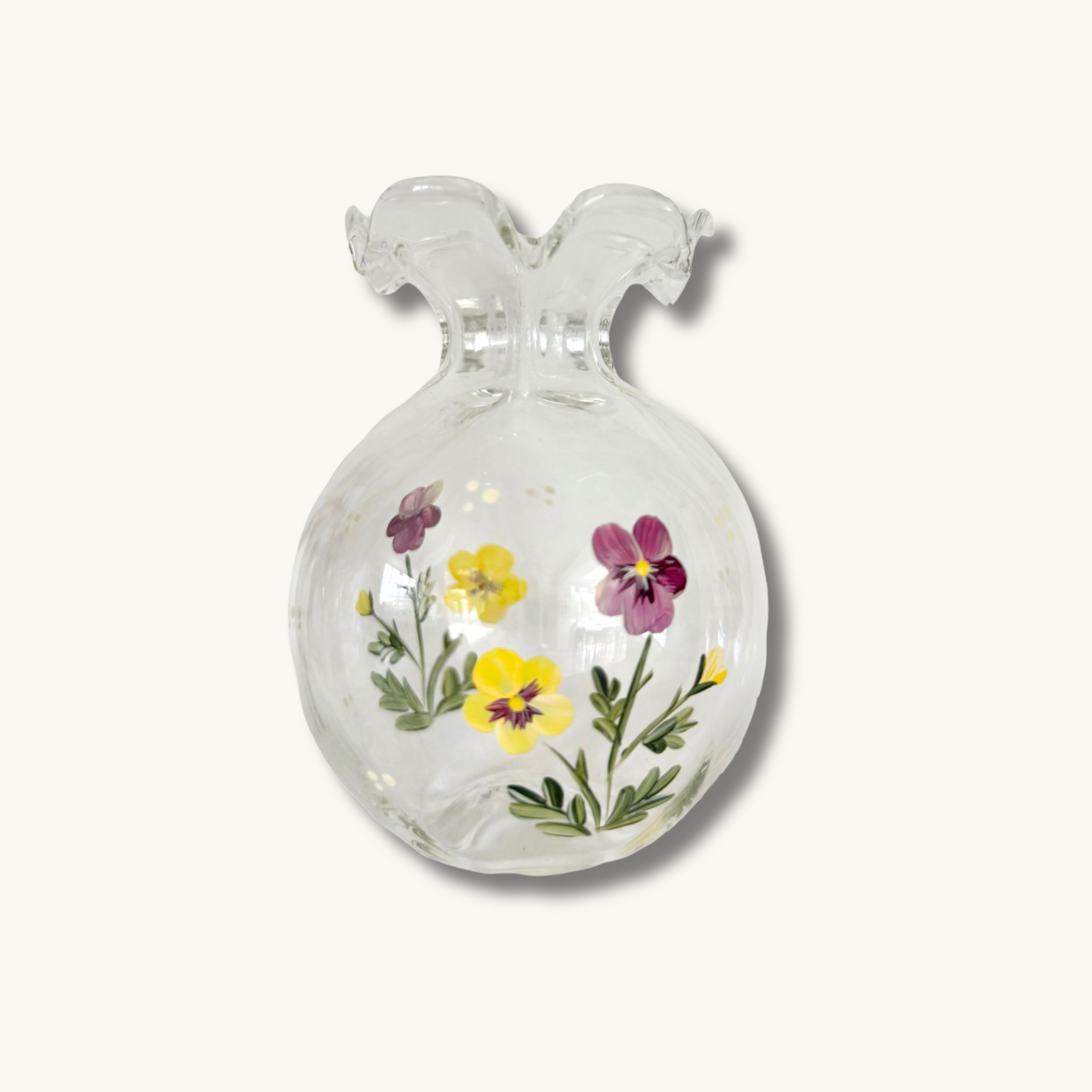 Vintage Pansy Ditsy Bud Vase