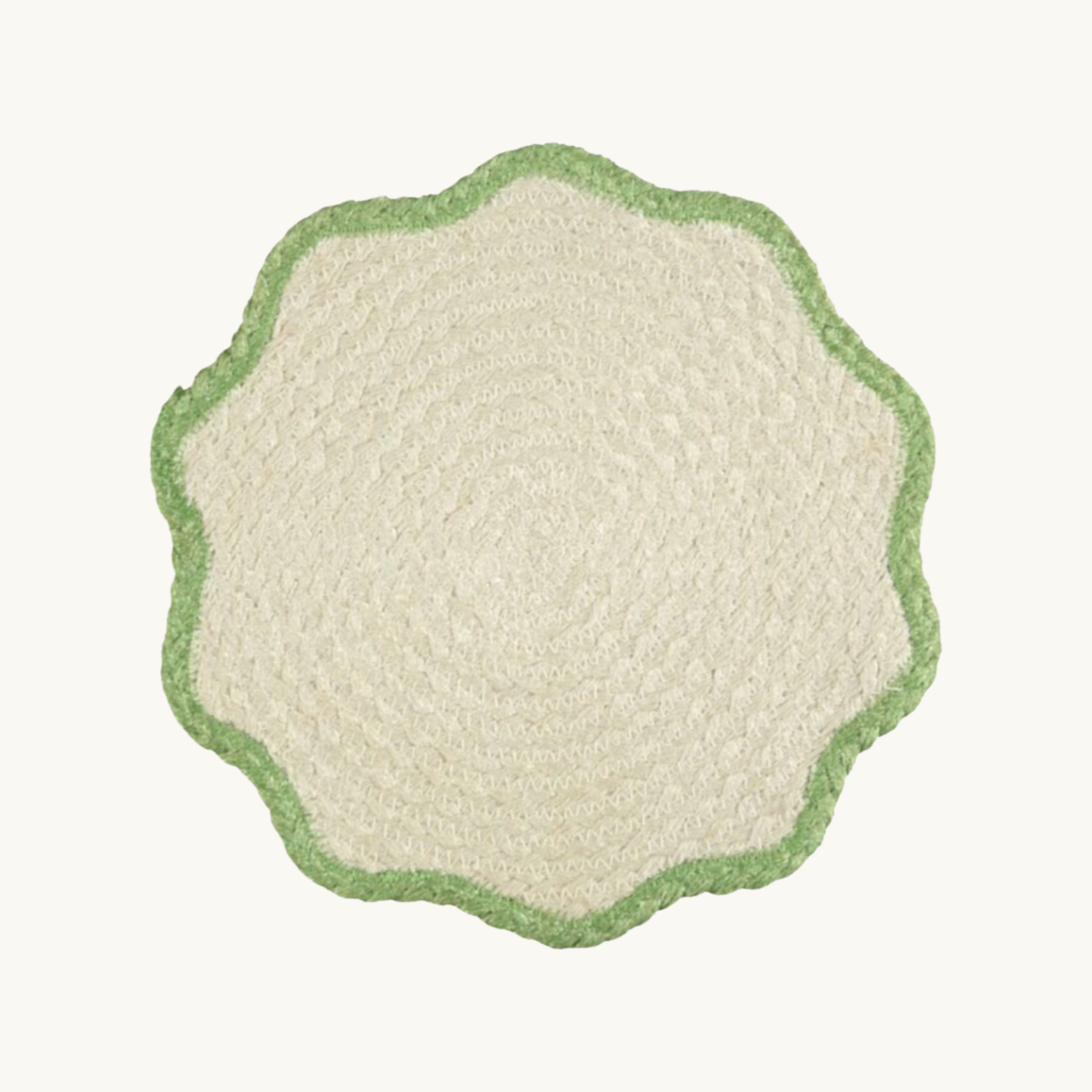 Green Scalloped Placemat