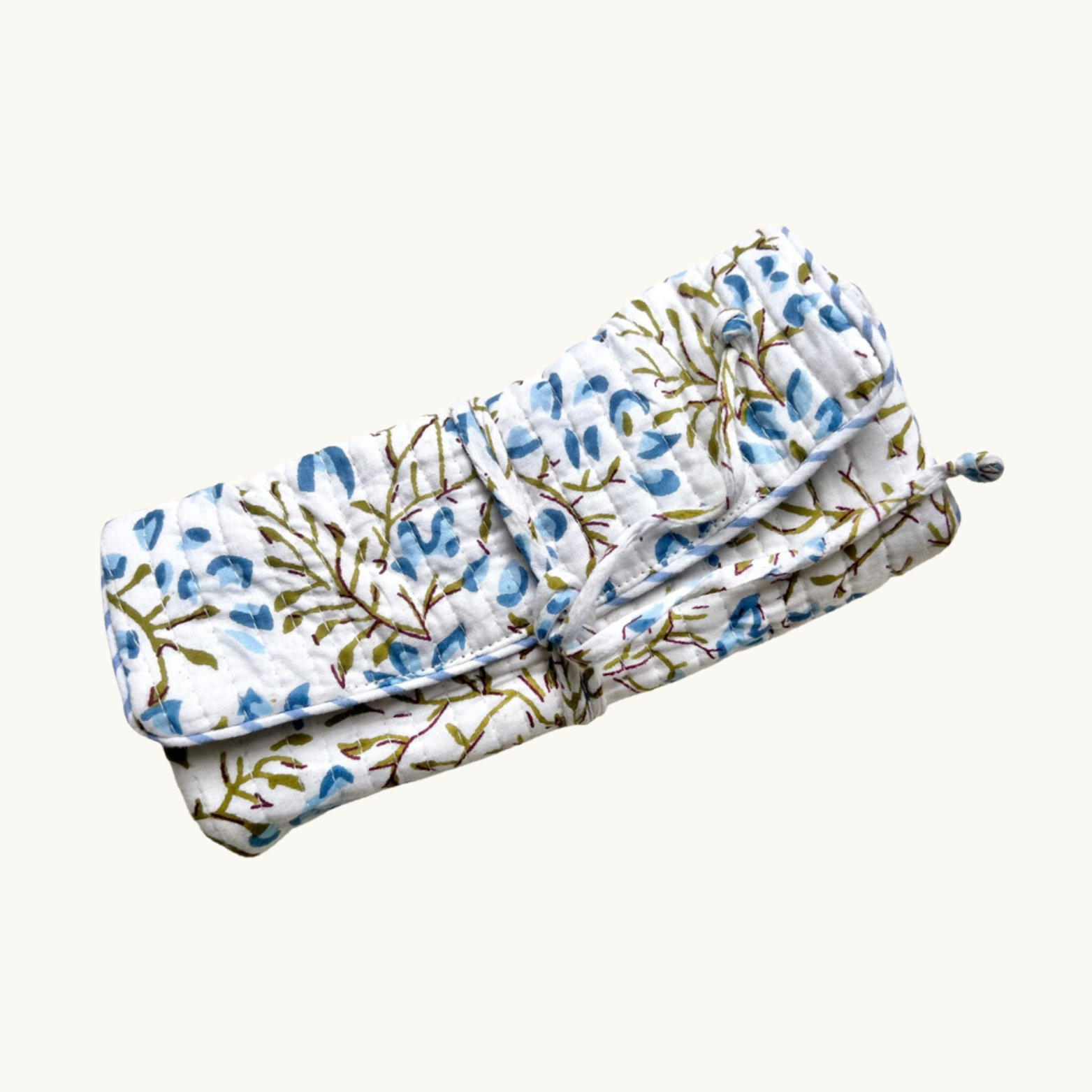 Blue Wild Sweet Pea Jewellery Roll