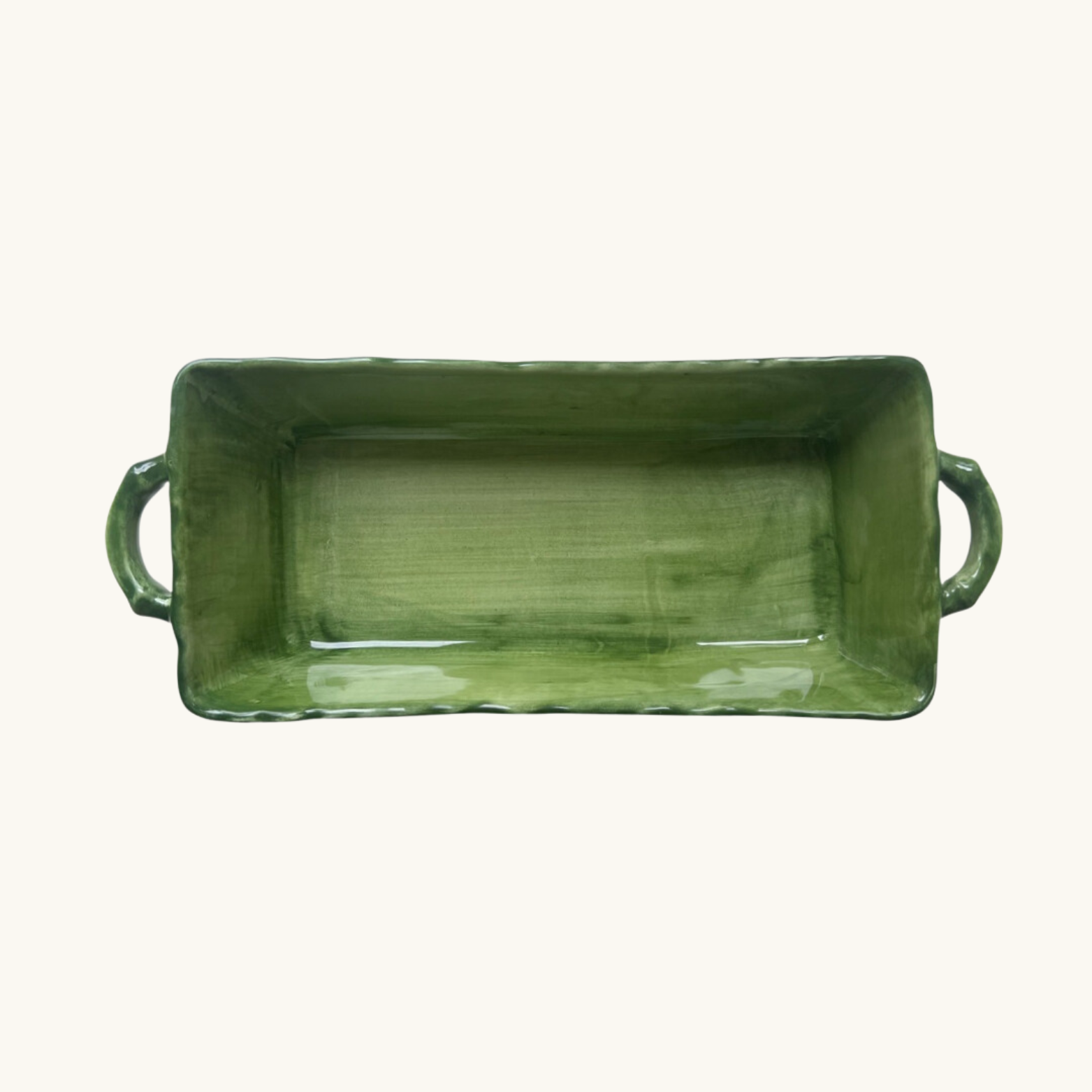 Green Vine Leaf Ovenware Dish Rectangle