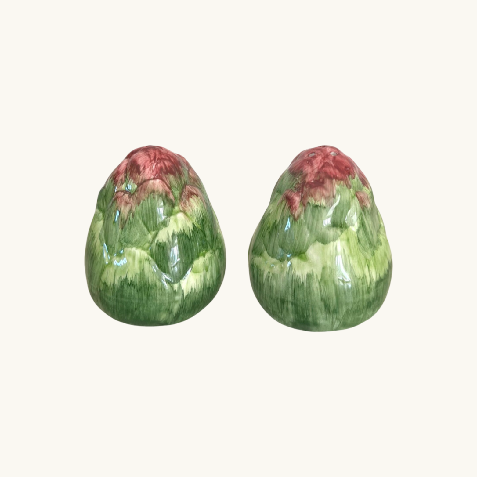 Ceramic Artichoke Salt and Pepper Set