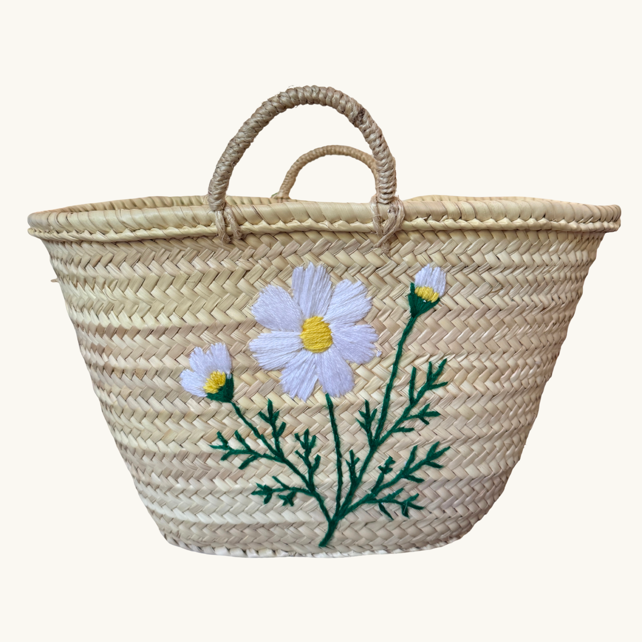 White Cosmos Market Basket