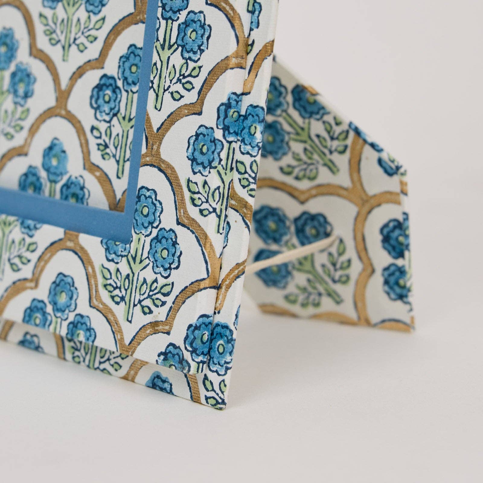 Blue Floral Trellis Picture Frame
