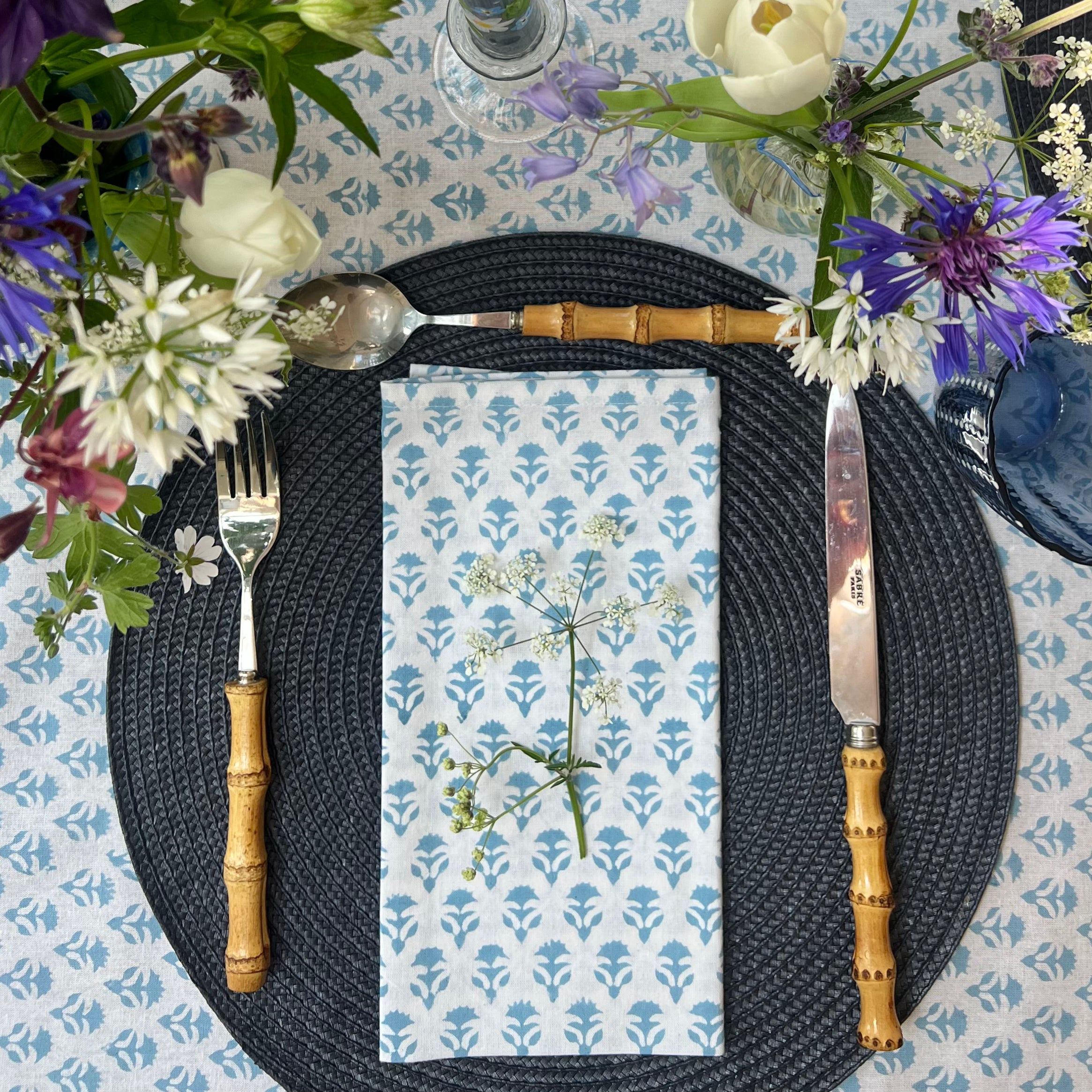 Cornflower Blue Carnation Napkins