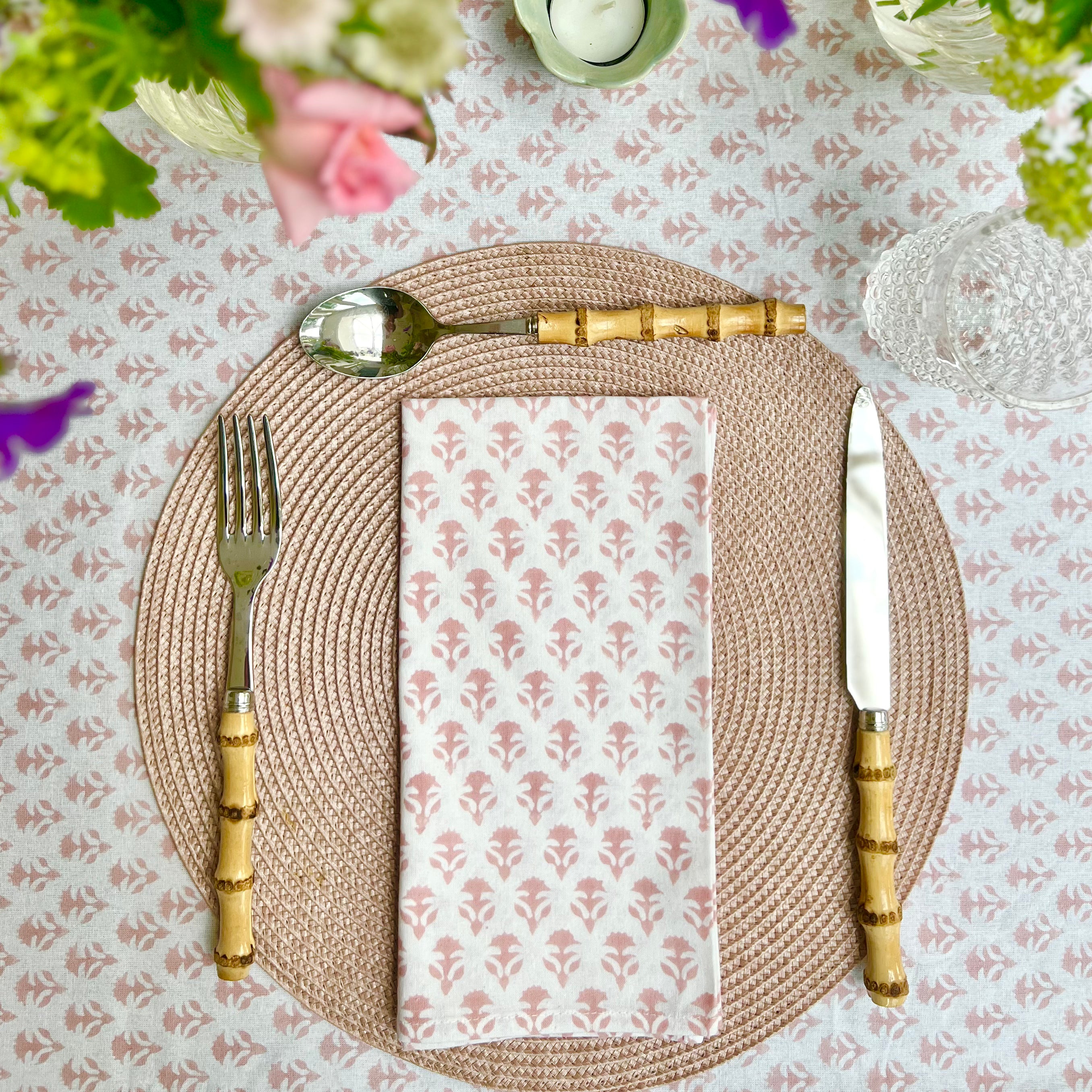 Blush Pink Carnation  Napkins