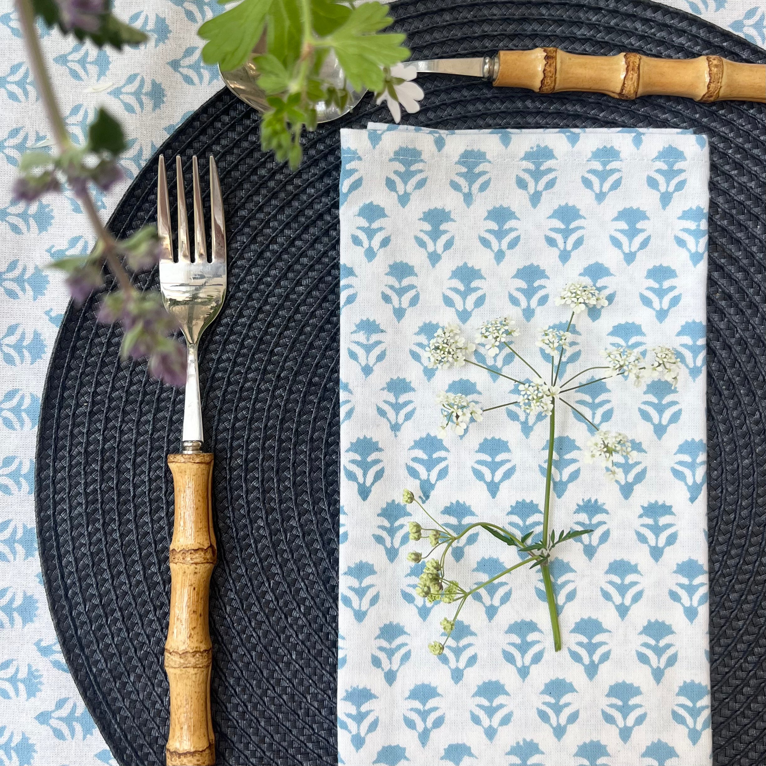 Cornflower Blue Carnation Napkins