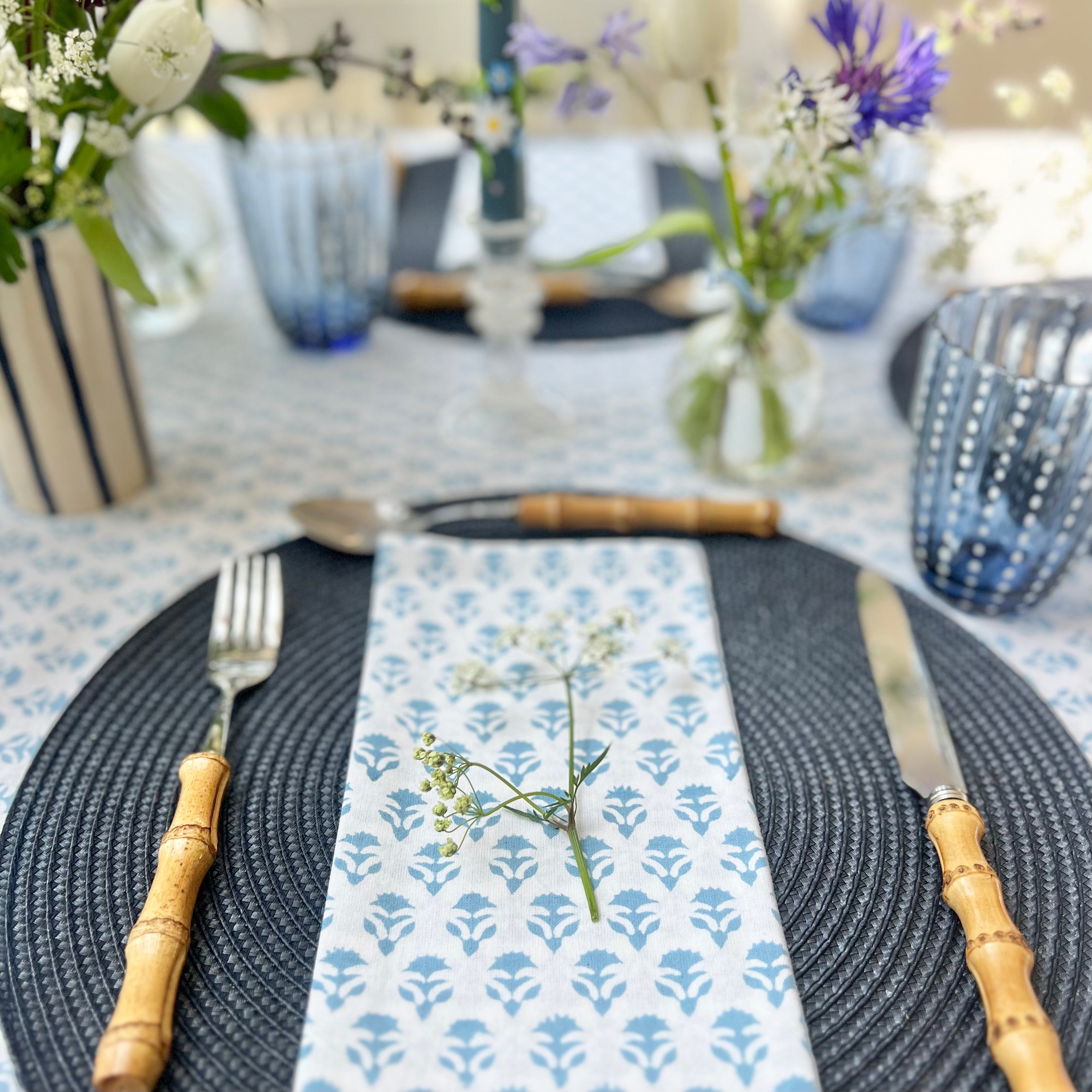 Cornflower Blue Carnation Napkins