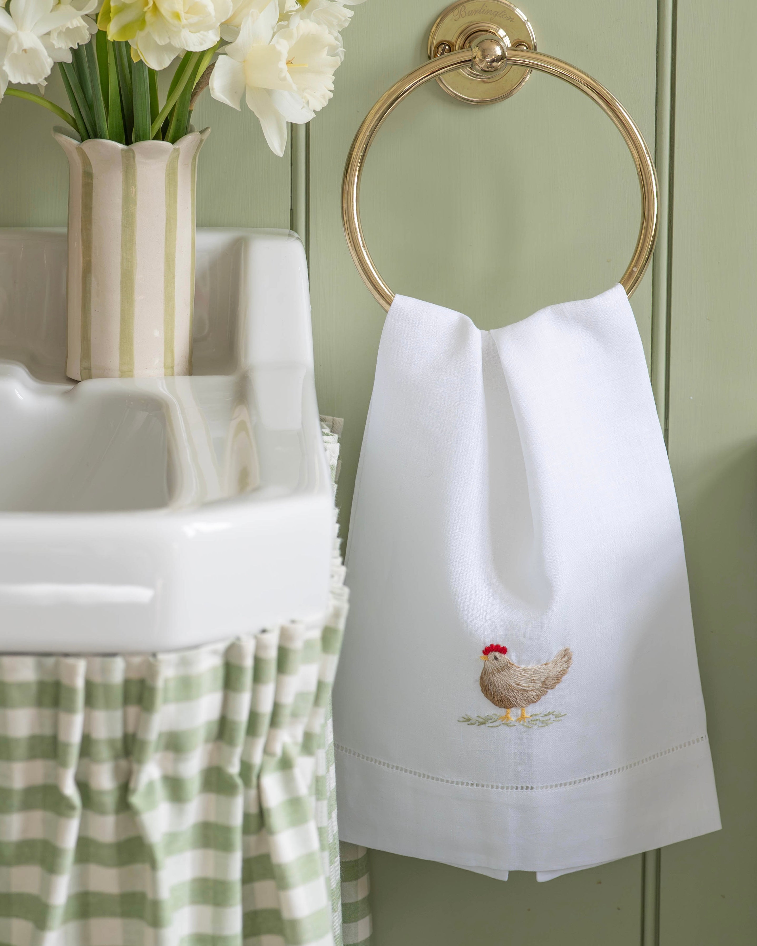 Chicken Embroidered Hand Towel