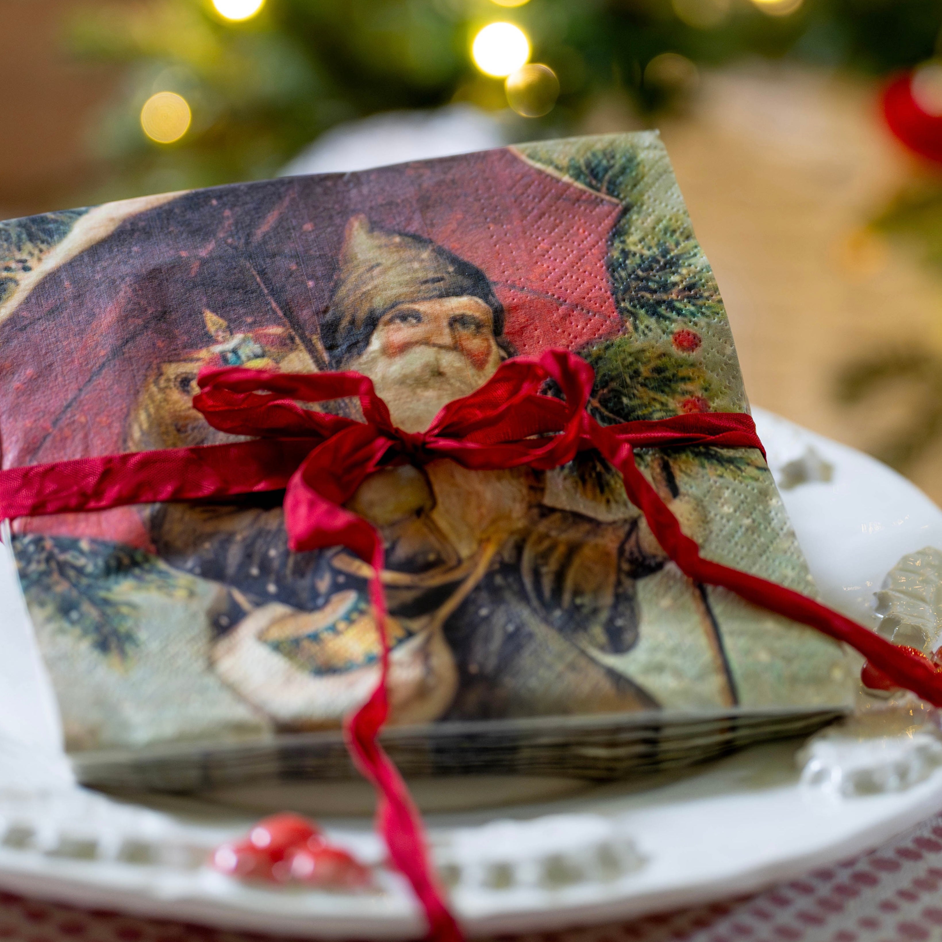 Vintage Father Christmas Paper Napkins