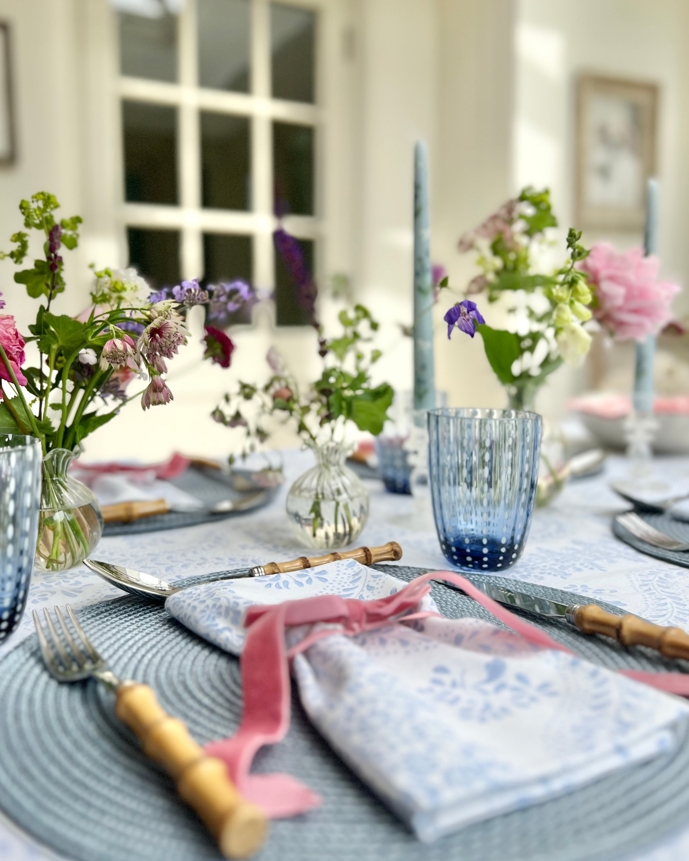 Blue Rosalie Napkins