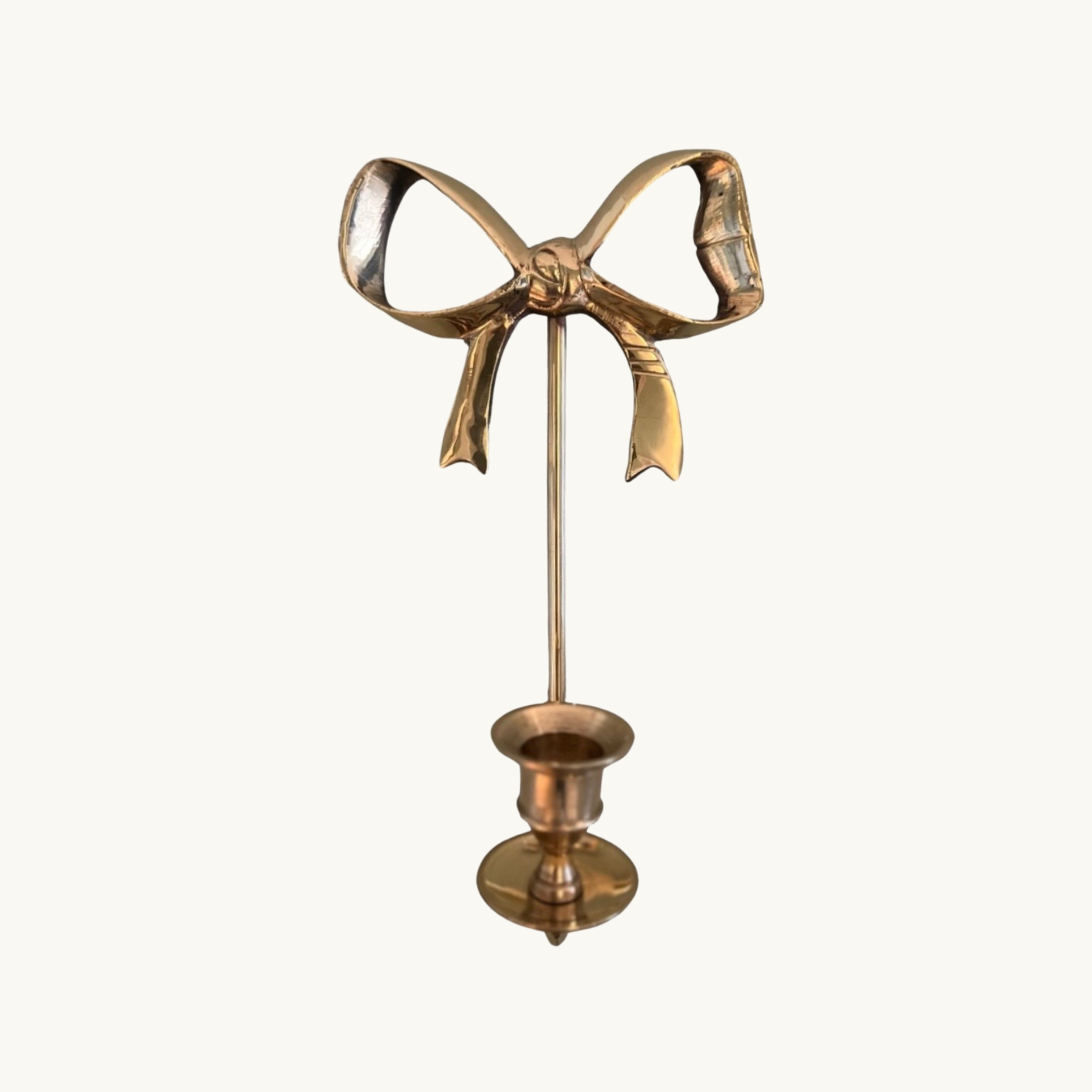 Brass Bow Candle Sconce