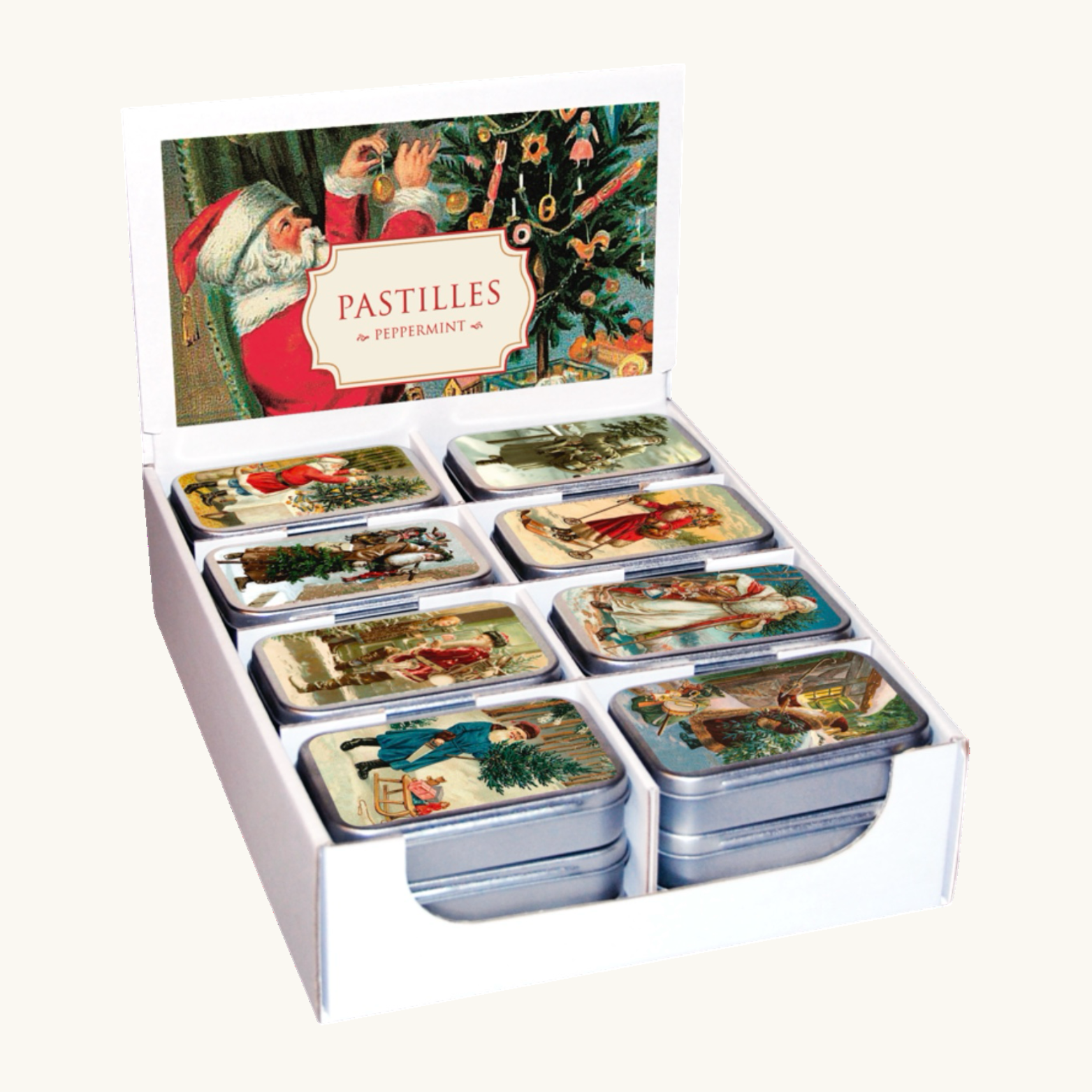 Vintage Santa Pastille Tins