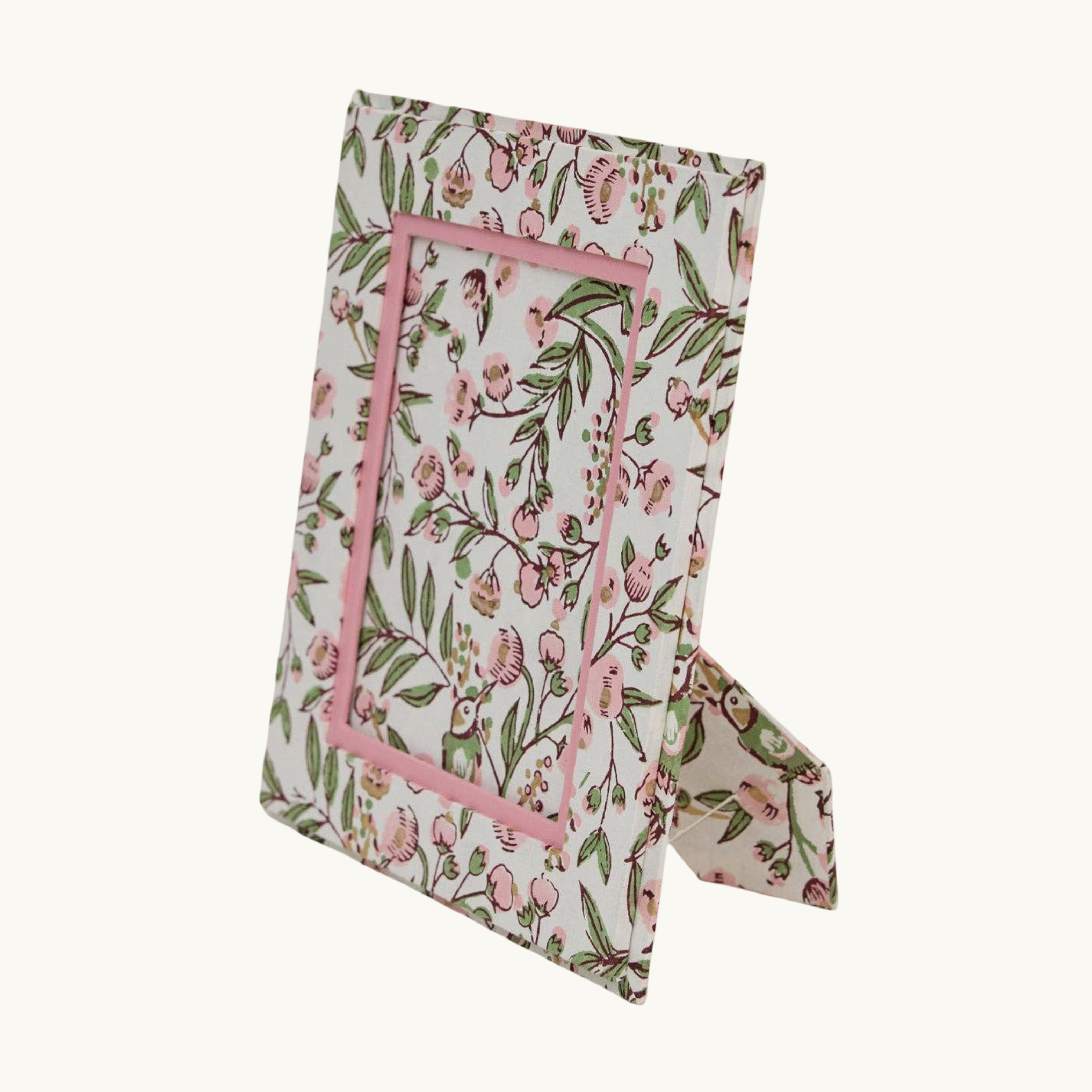 Pink and Green Floral Picture Frame