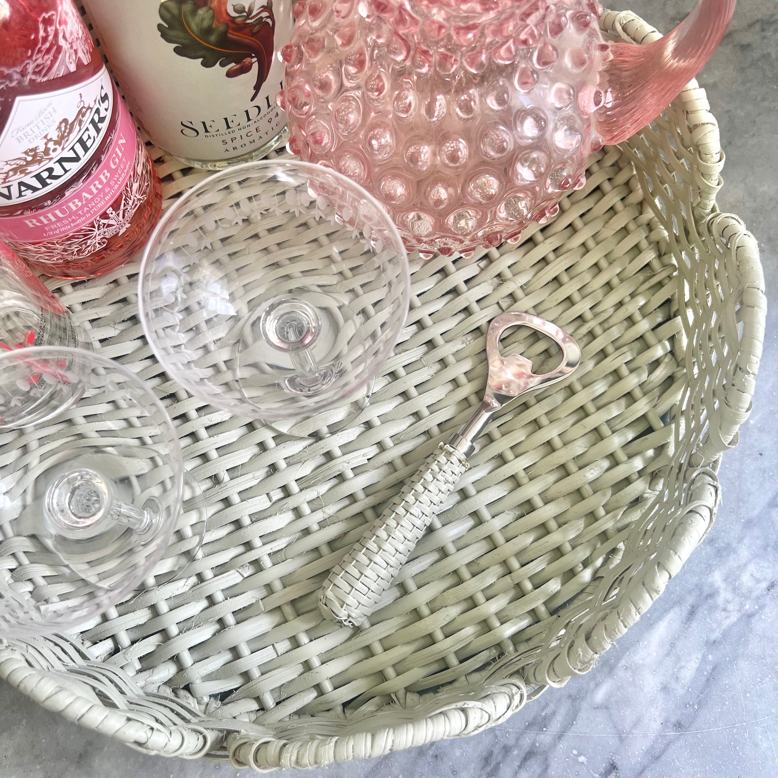 Pale Sage Rattan Bottle Opener