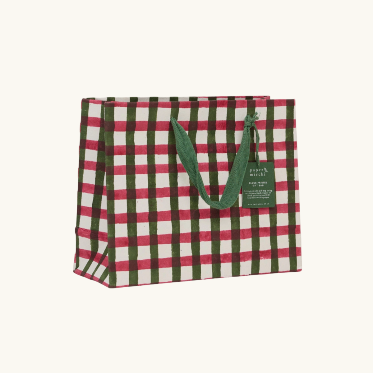 Green Festive Gift Bags (Medium)