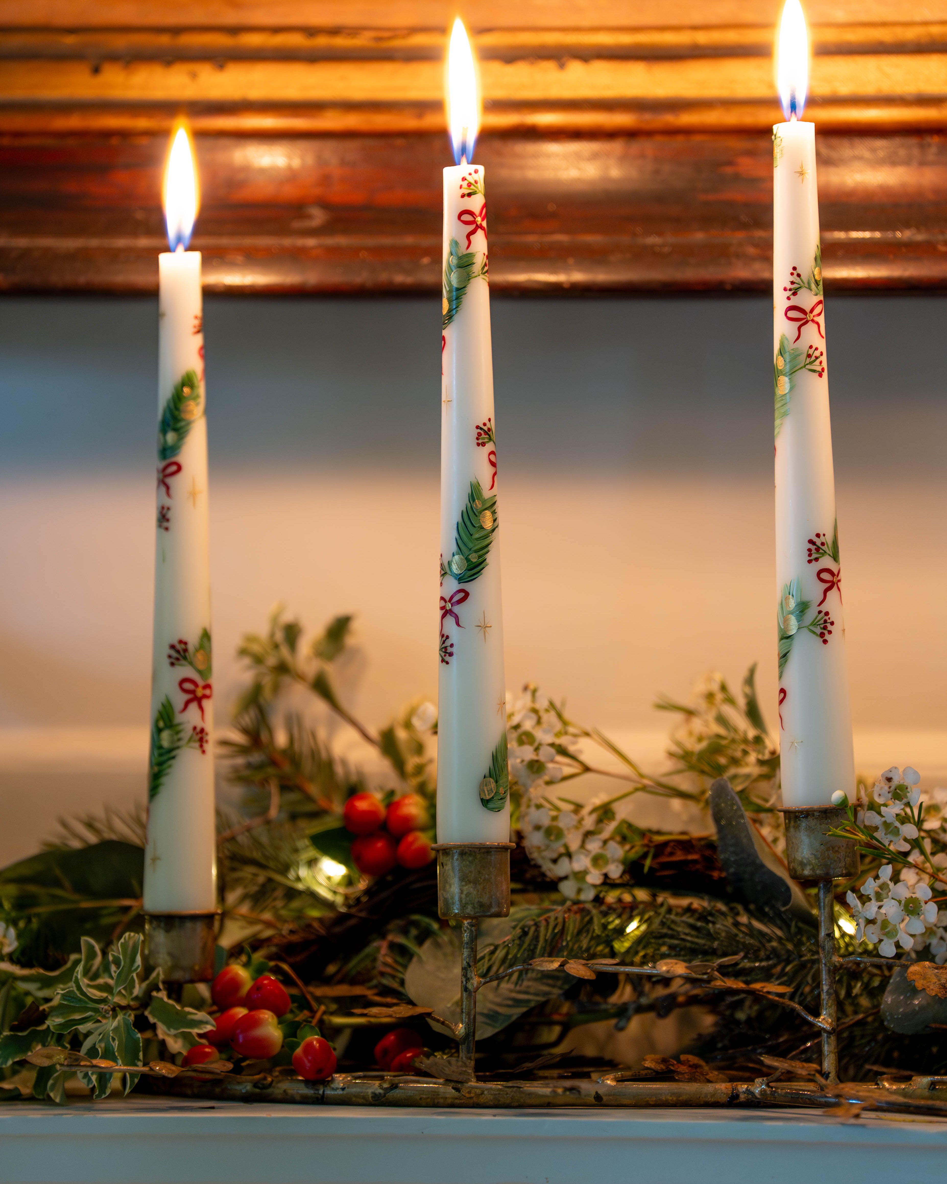 Antique Gold Branch Candle Holder