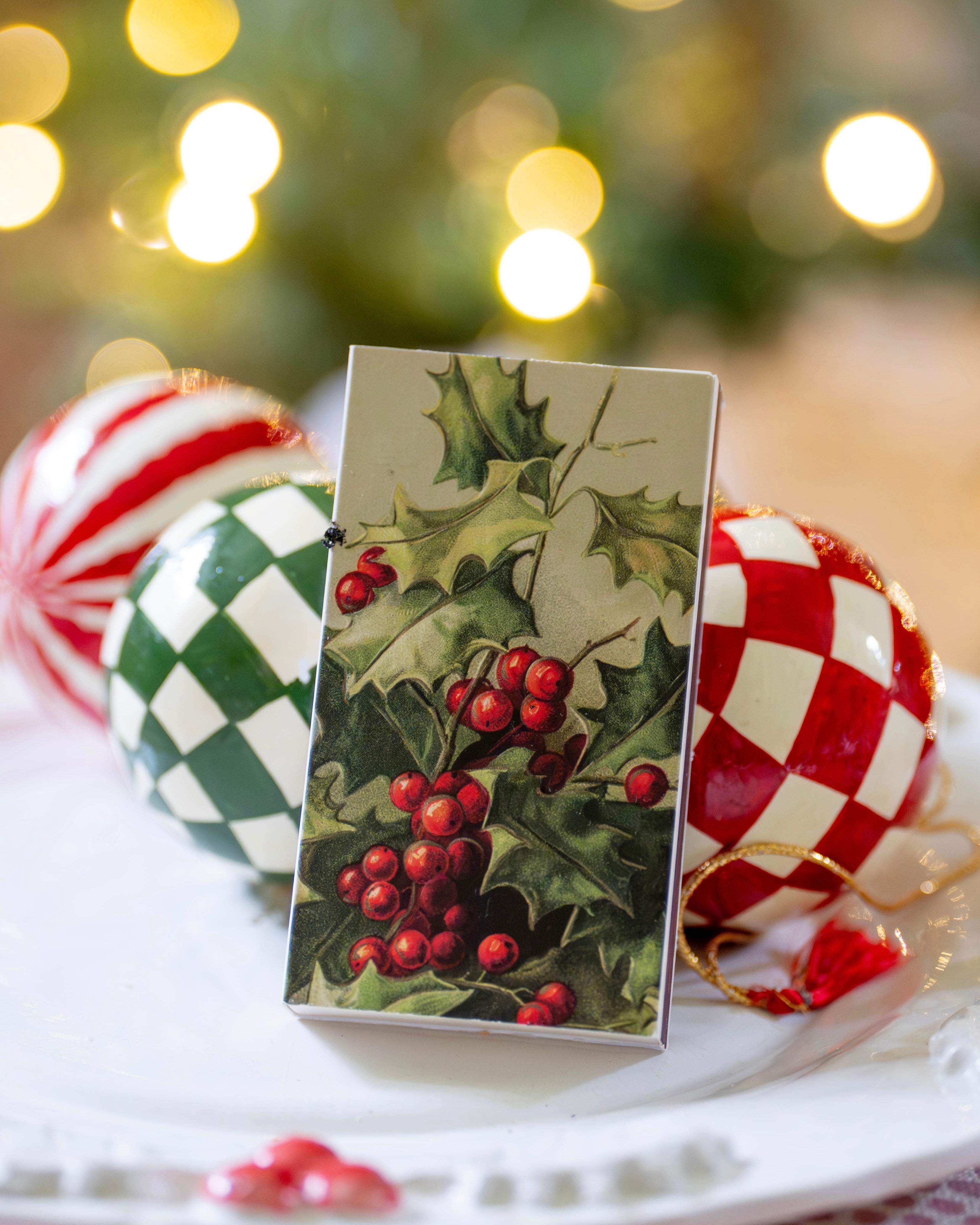 Holly and Poinsettia Christmas Matches