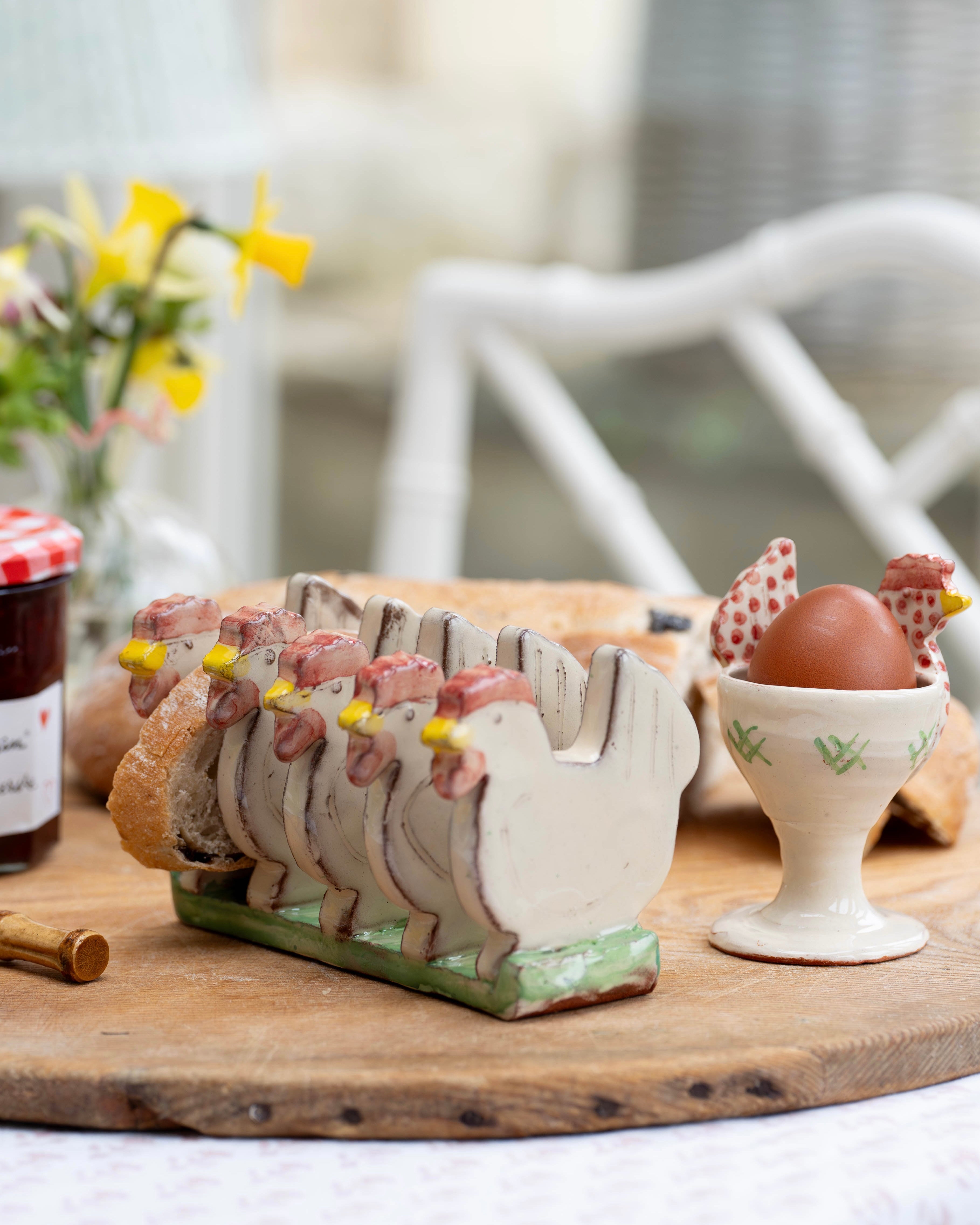 White Cockerel Toast Rack