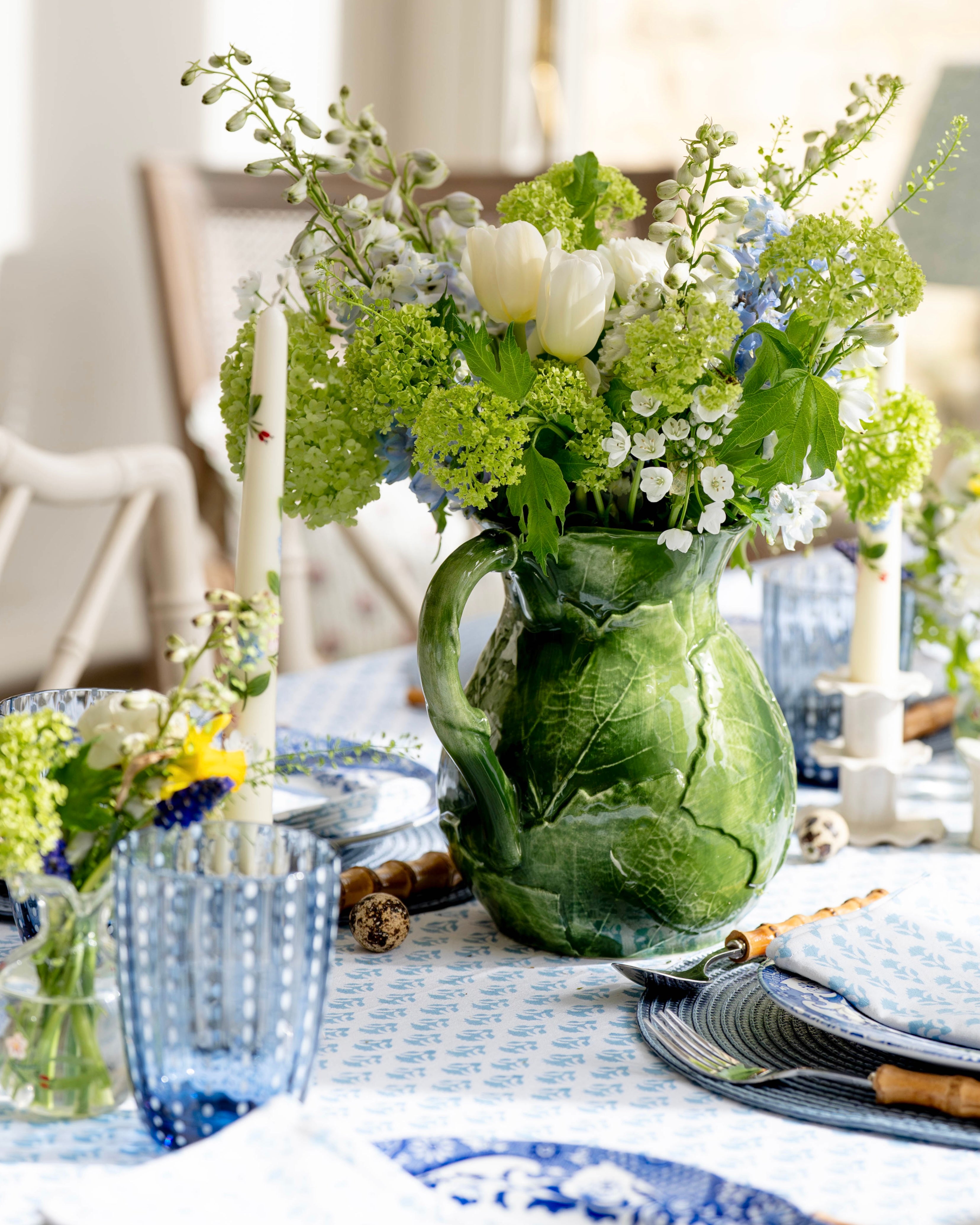 Green Vine Leaf Jug Extra Large