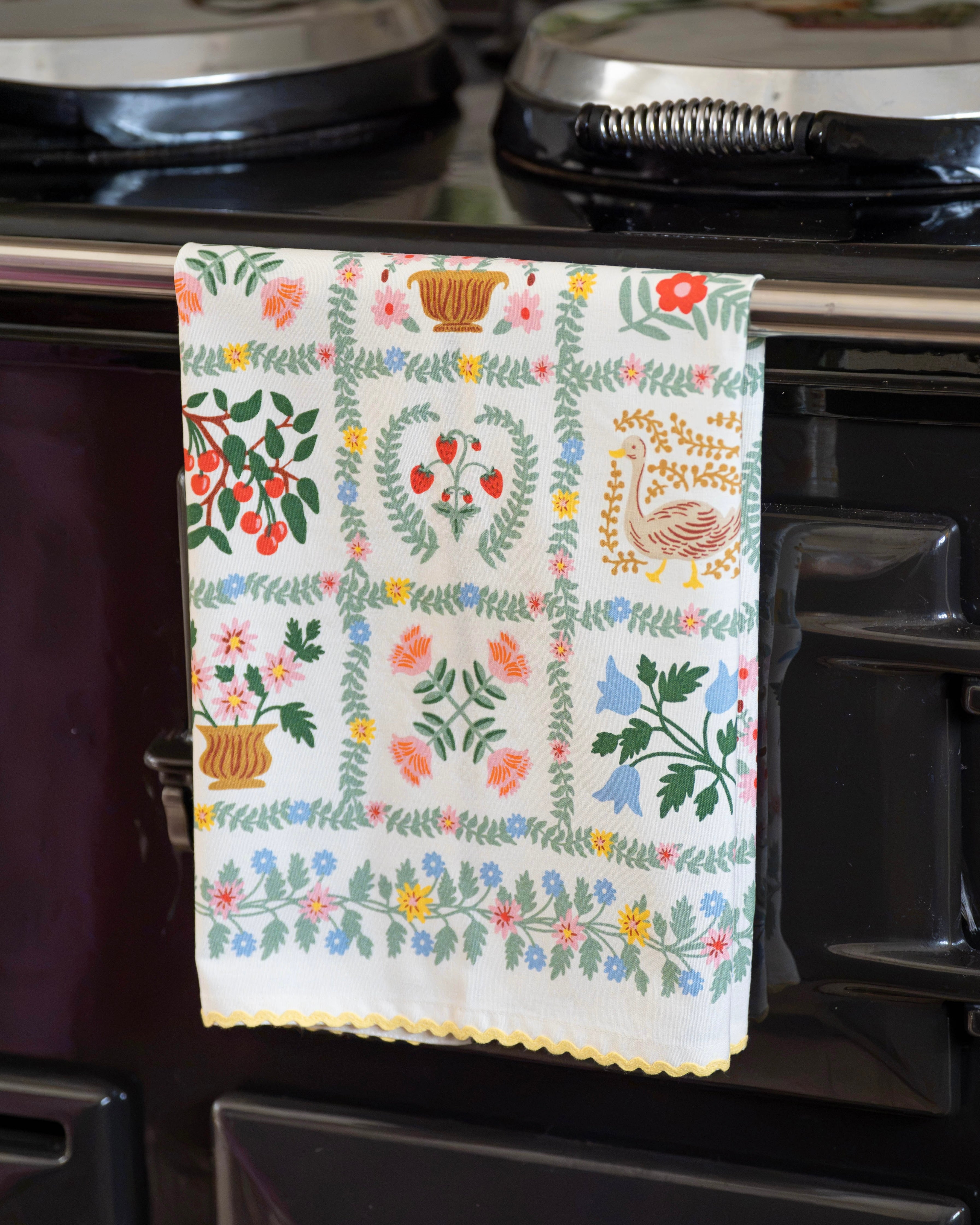 Country Floral Tea Towel