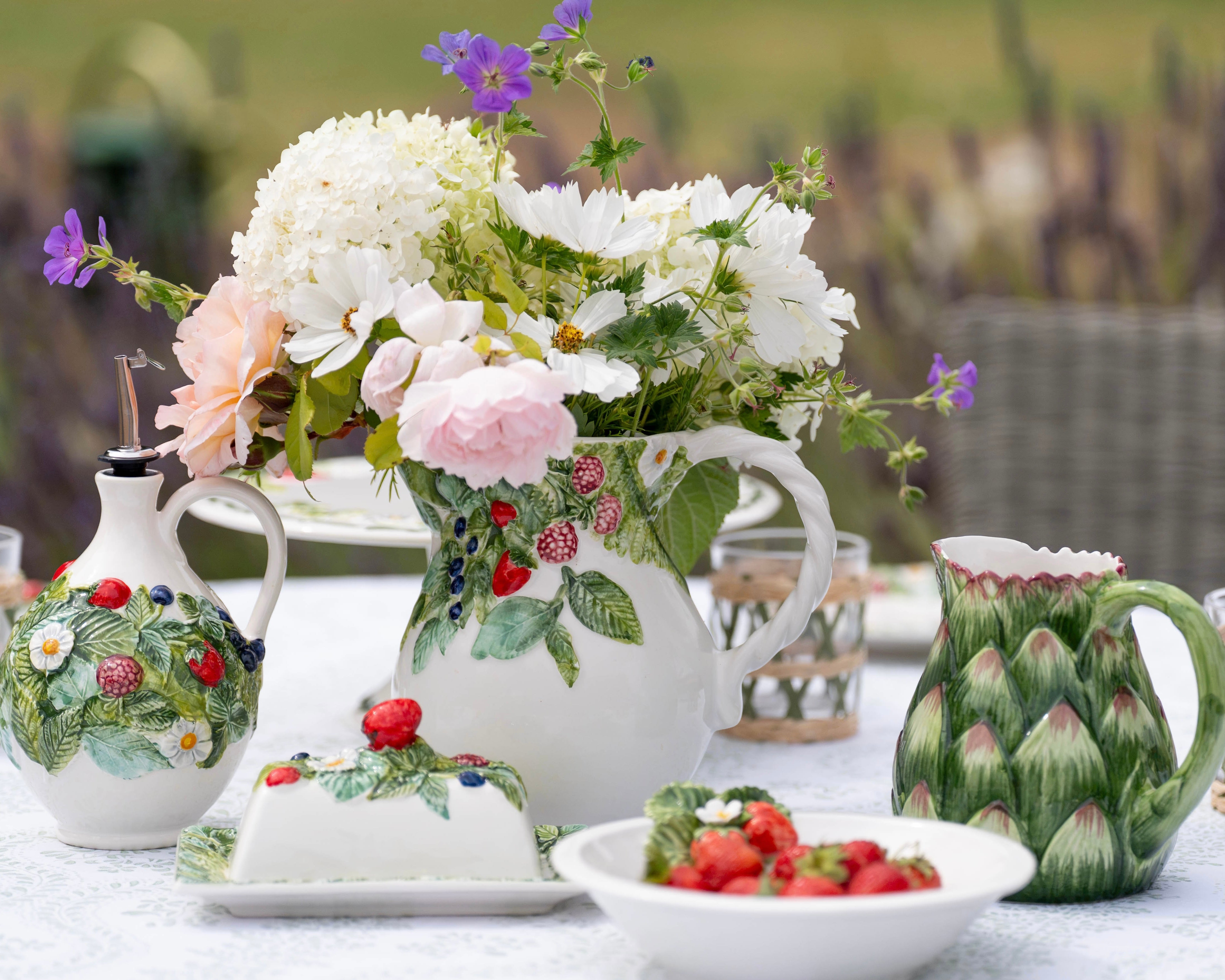 Strawberry Leaf Serving Dish