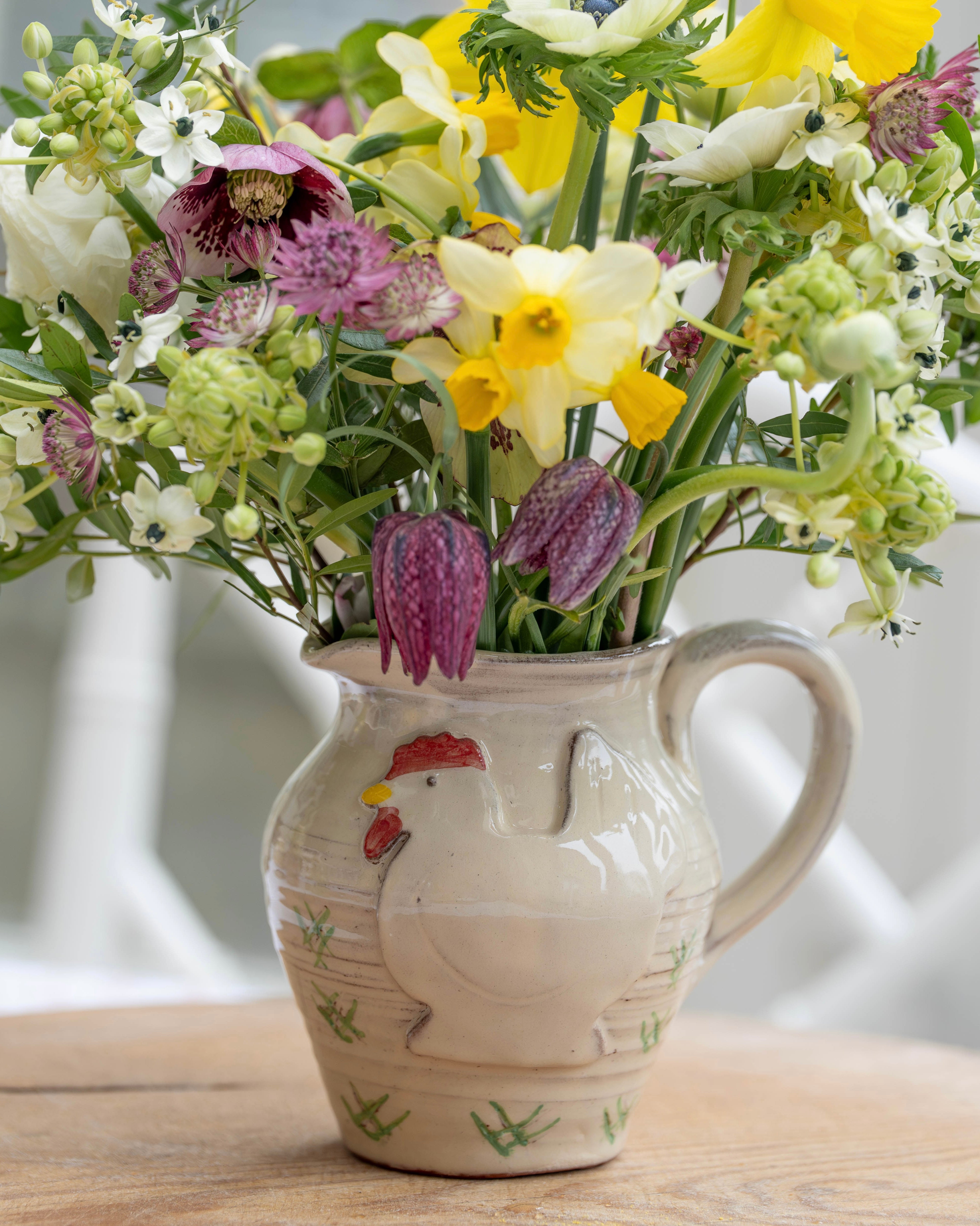 White Hen Jug