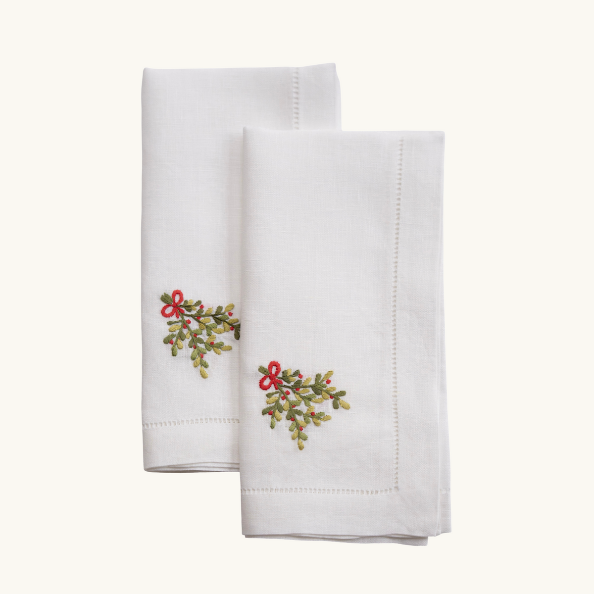 Festive Bunch Embroidered Napkins (Set of 2)