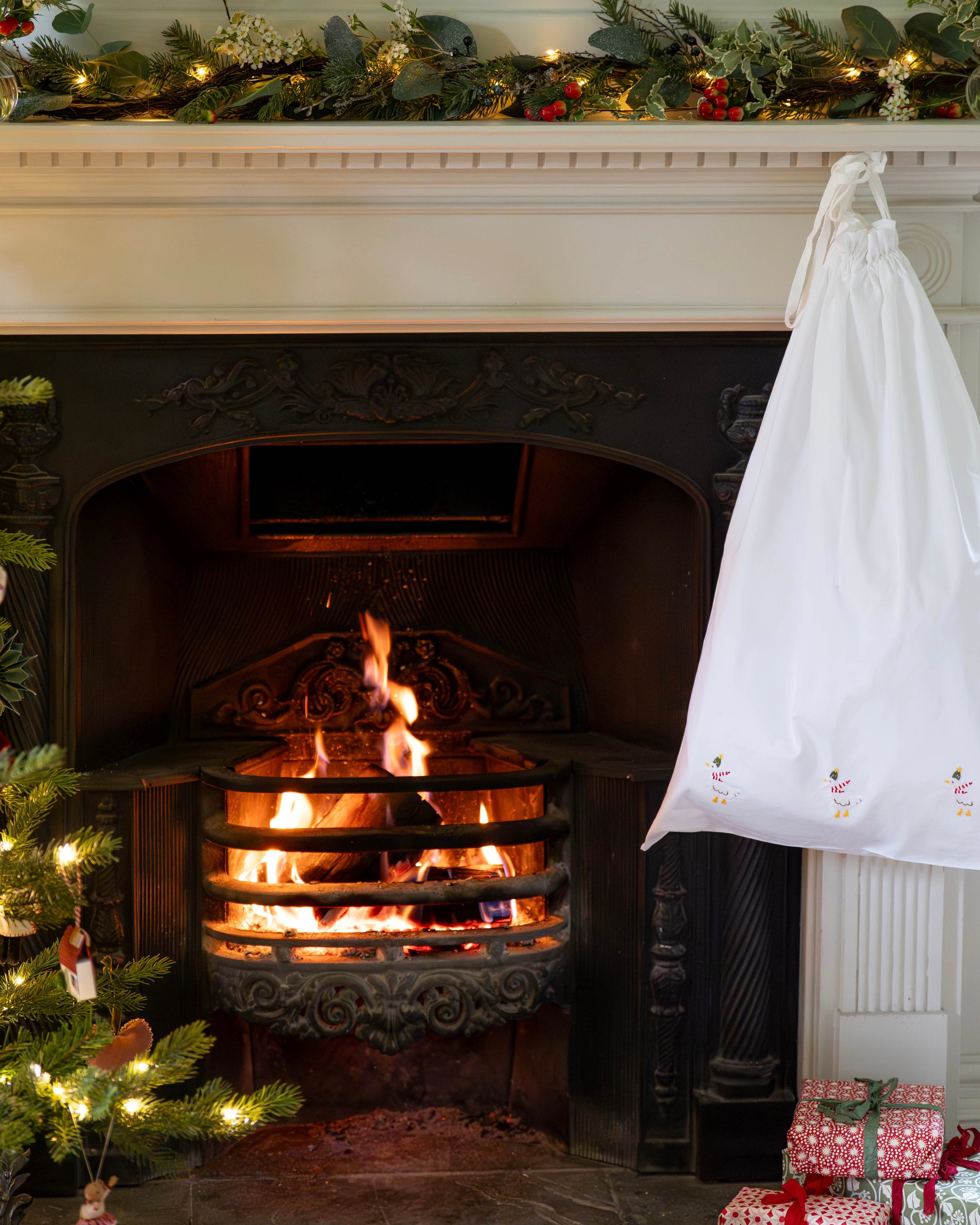 Christmas Goose Cotton Bag