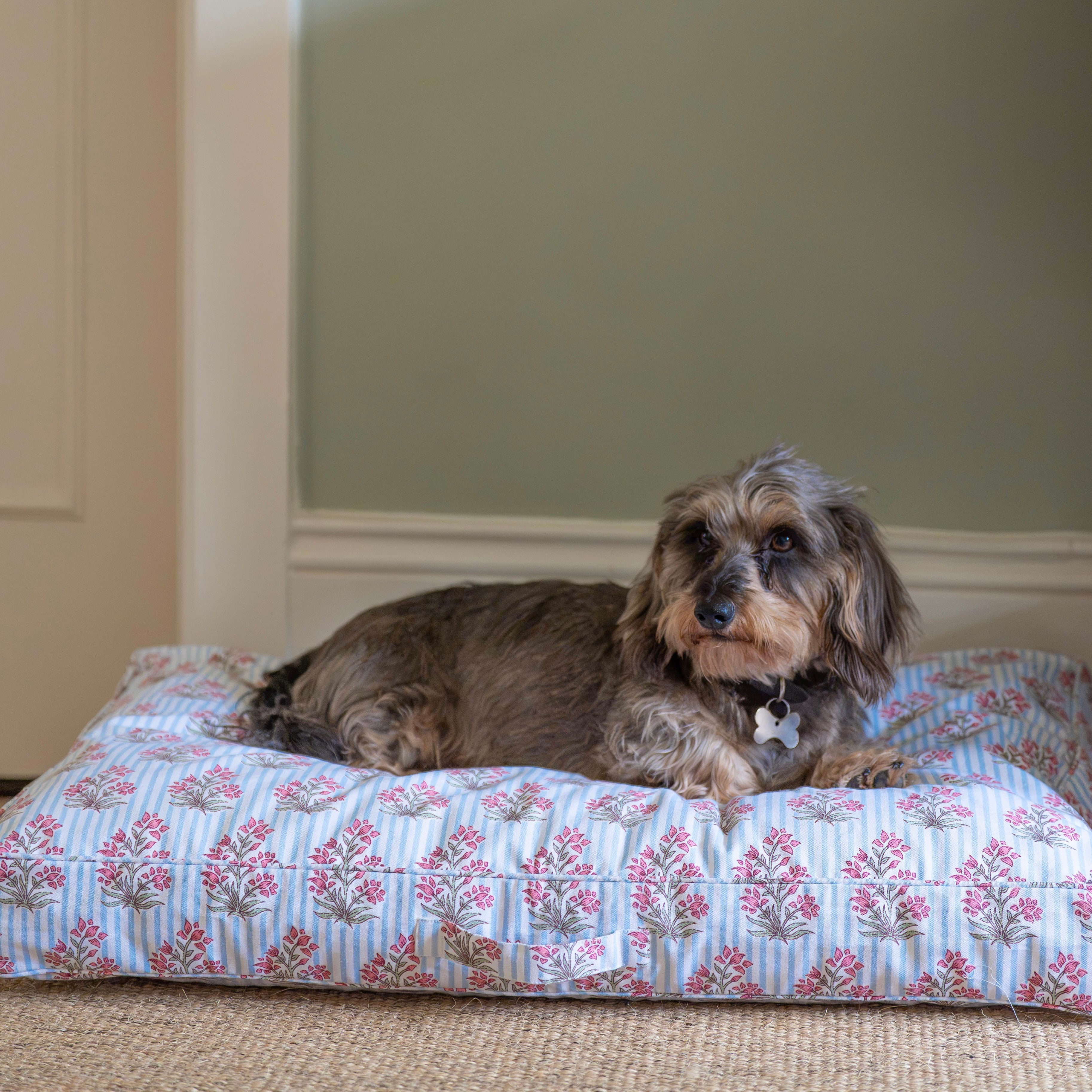 Blue Johari Dog Bed