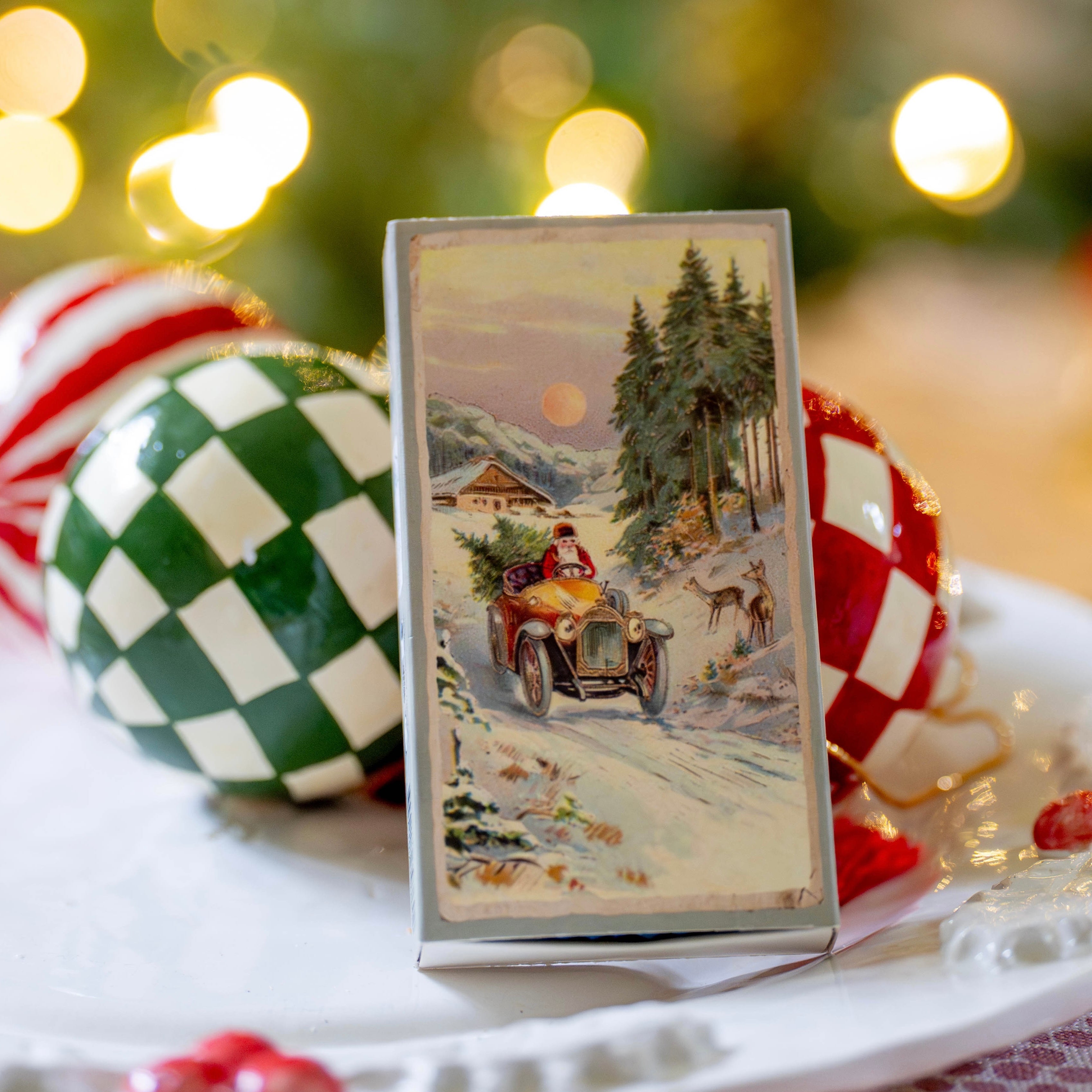 Vintage Snowy Christmas Matches