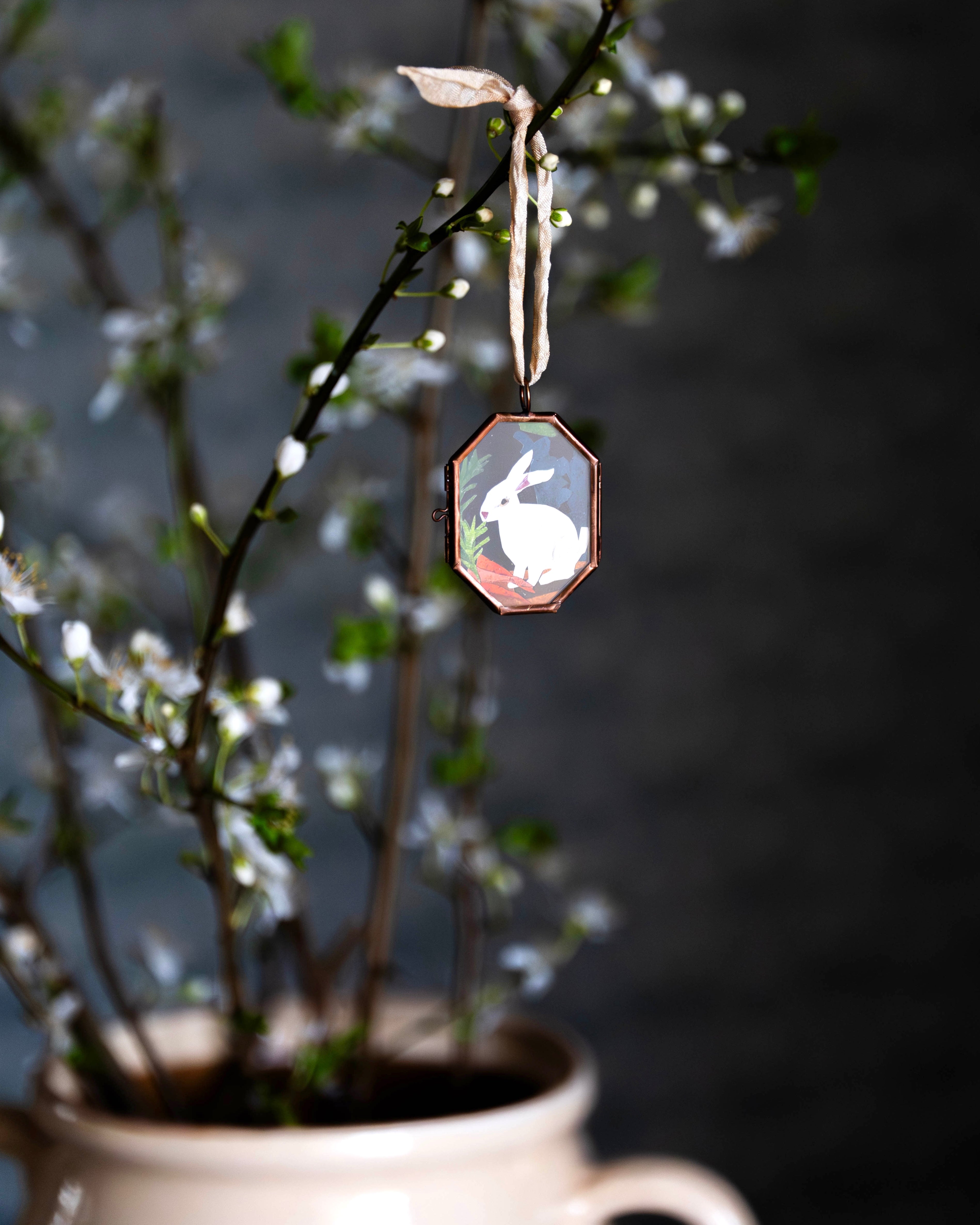 Rabbit Art Locket Ornament
