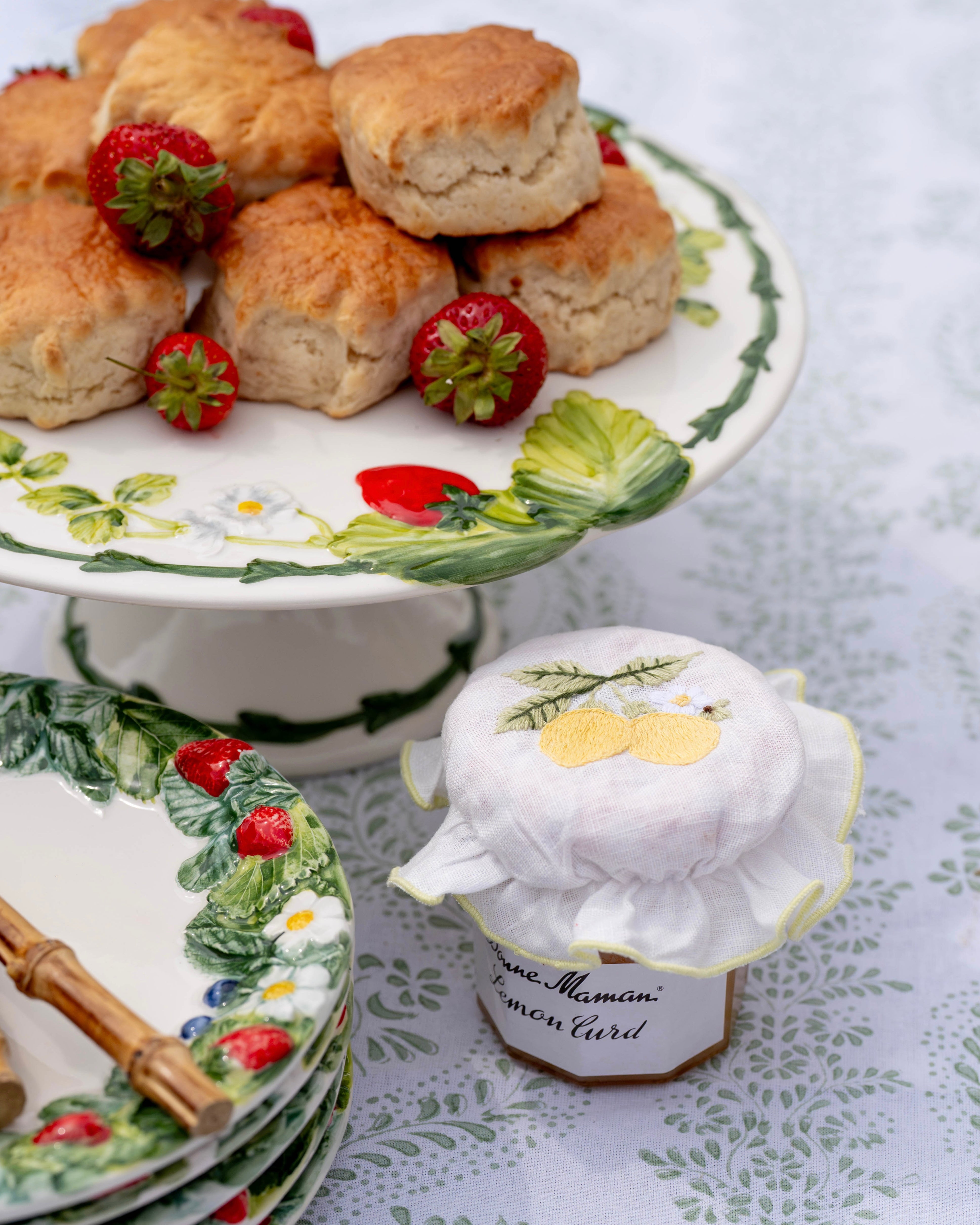Hand Embroidered Jam Pot Covers (Set of 4)