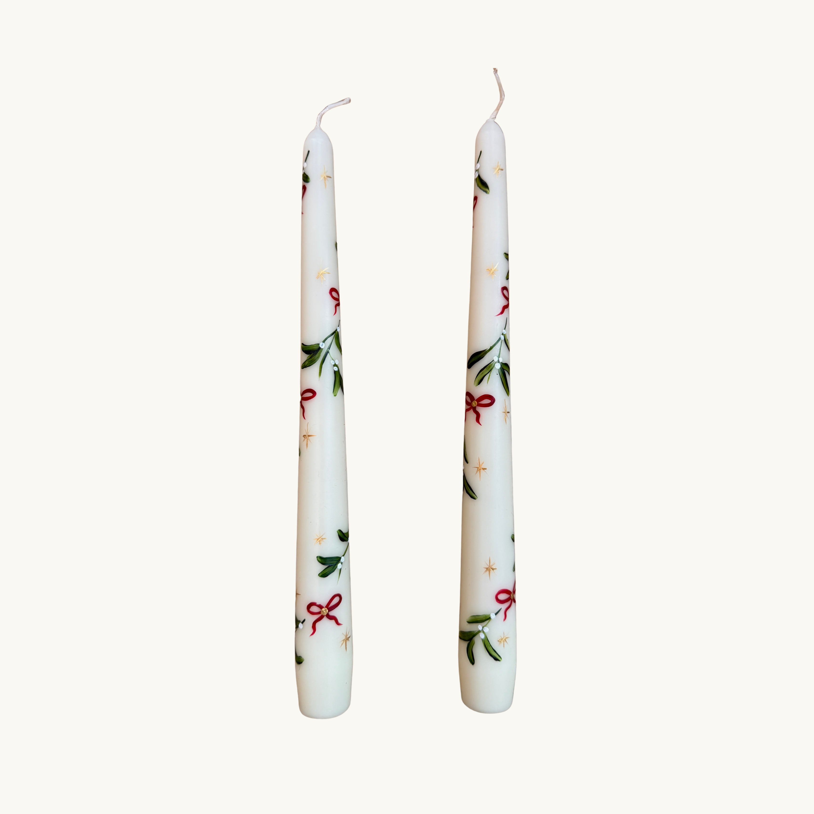 Festive Bows and Mistletoe Candle (Single)