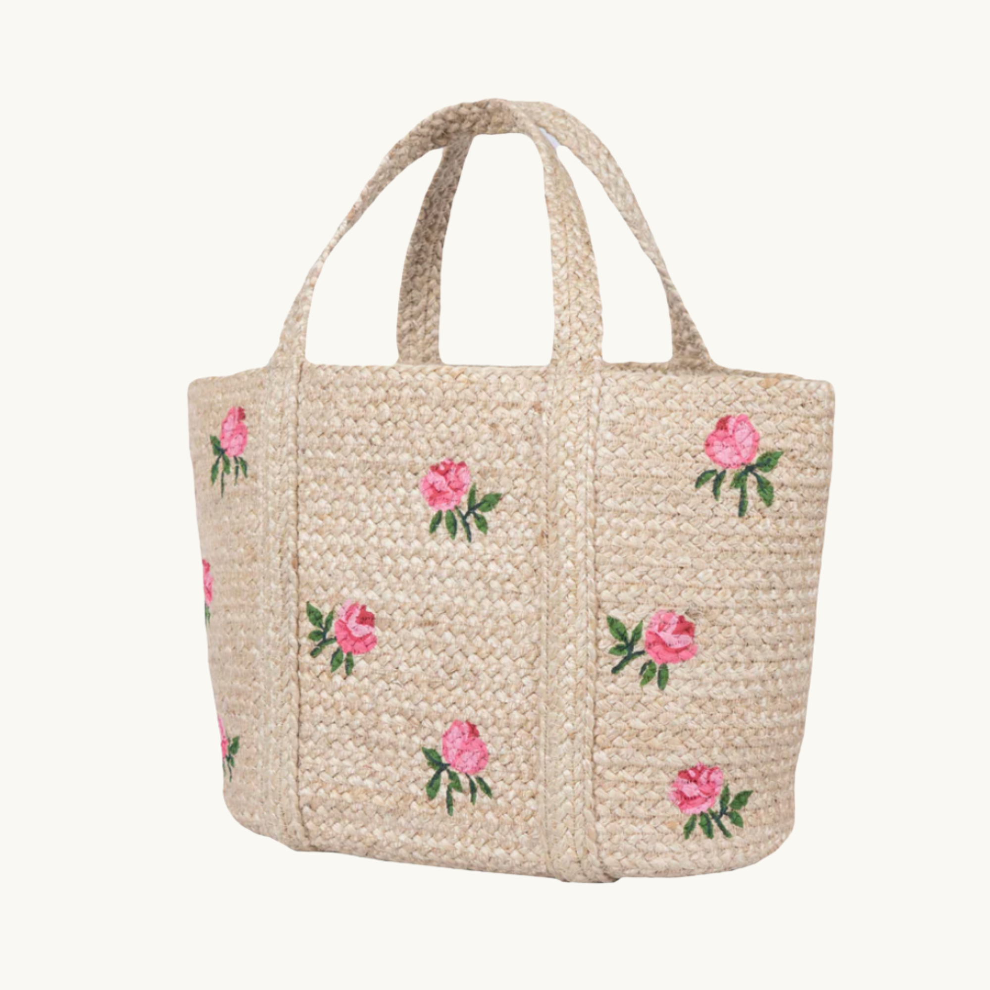Roses Jute Tote