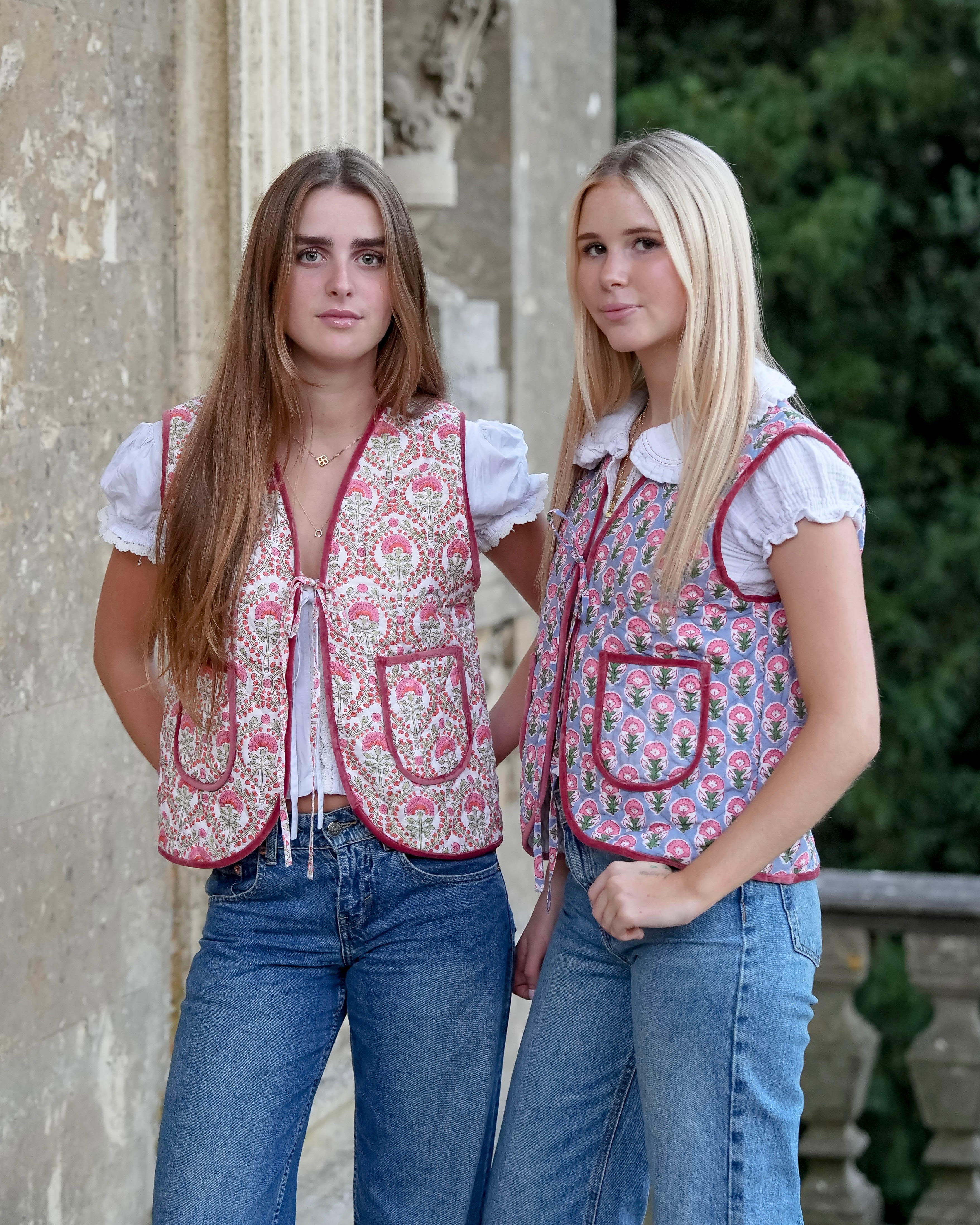 Pink Freya Cotton Gilet