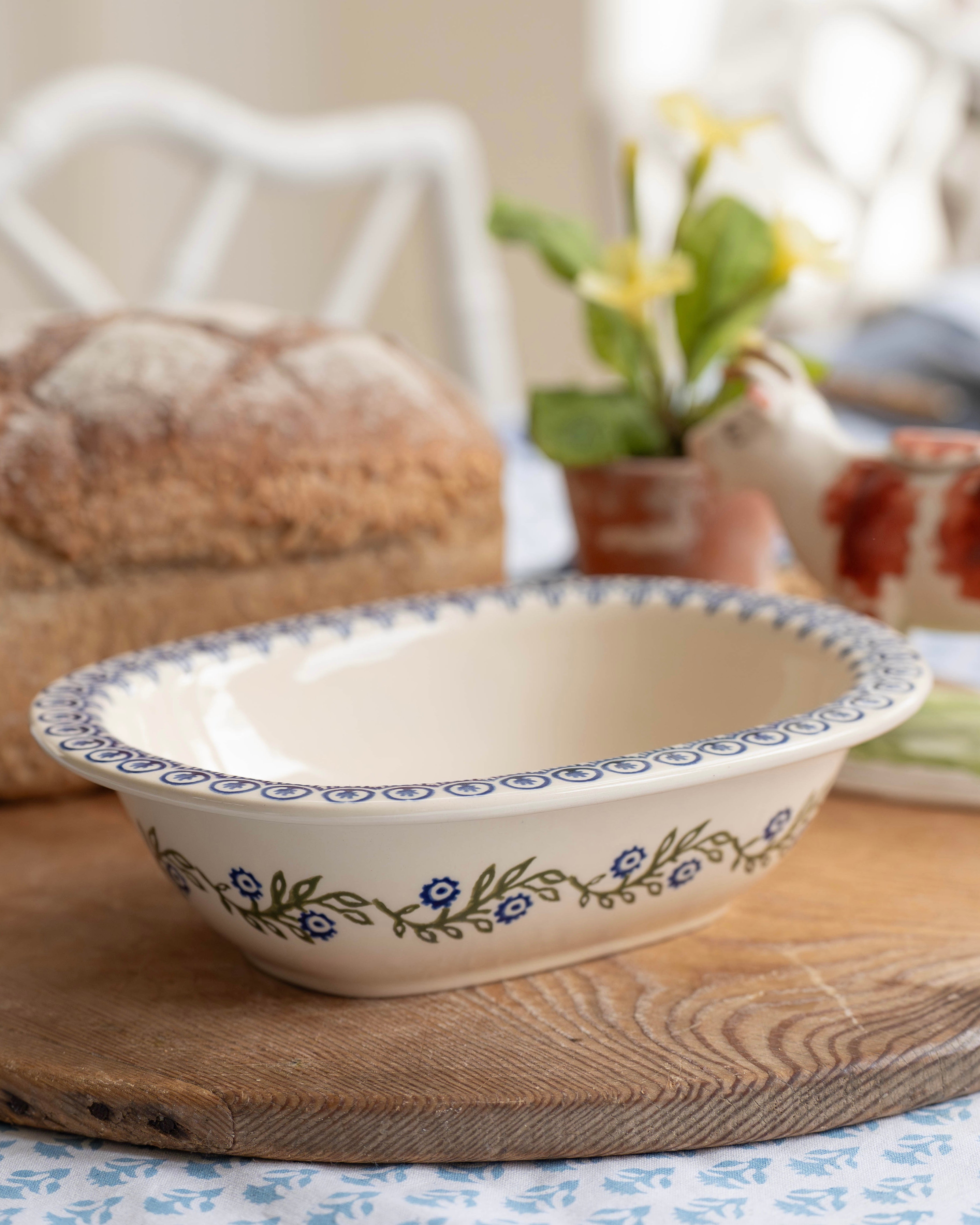 Floral Garland Pie Dish