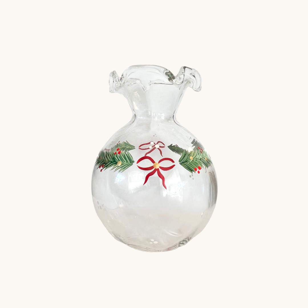 Festive Bow Ditsy Bud Vase