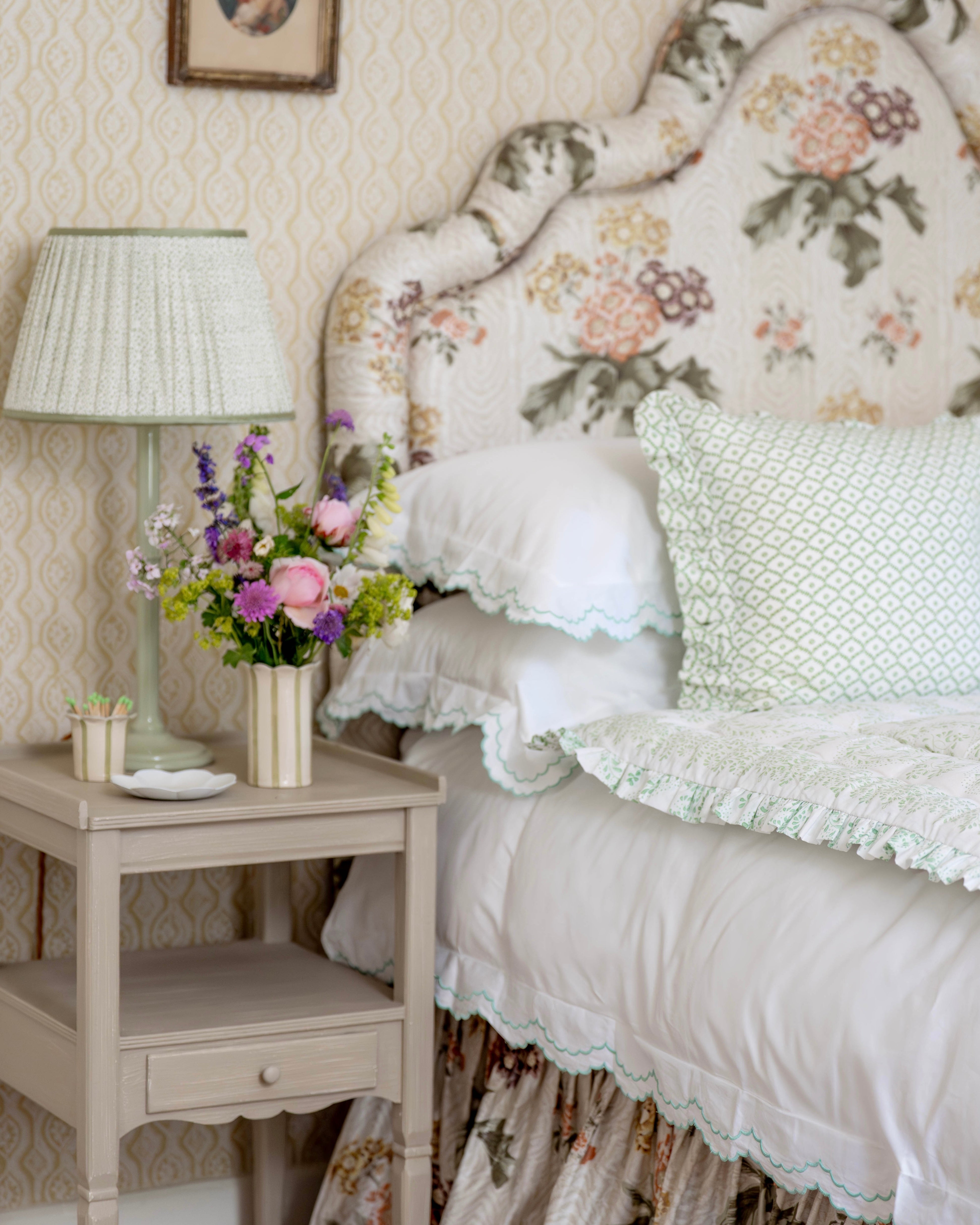 Green Rosalie Frilled Eiderdown