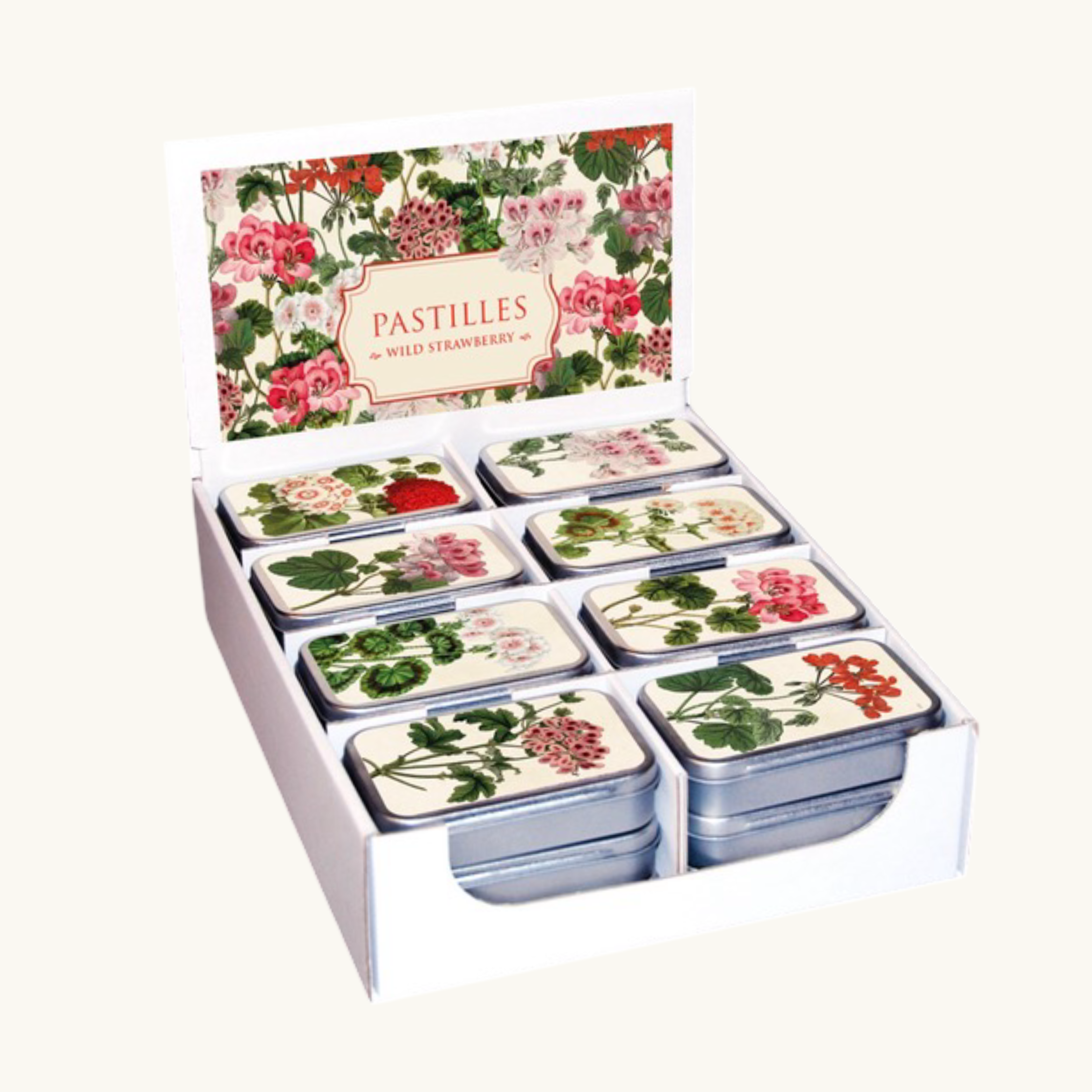 Vintage Geranium Pastille Tins